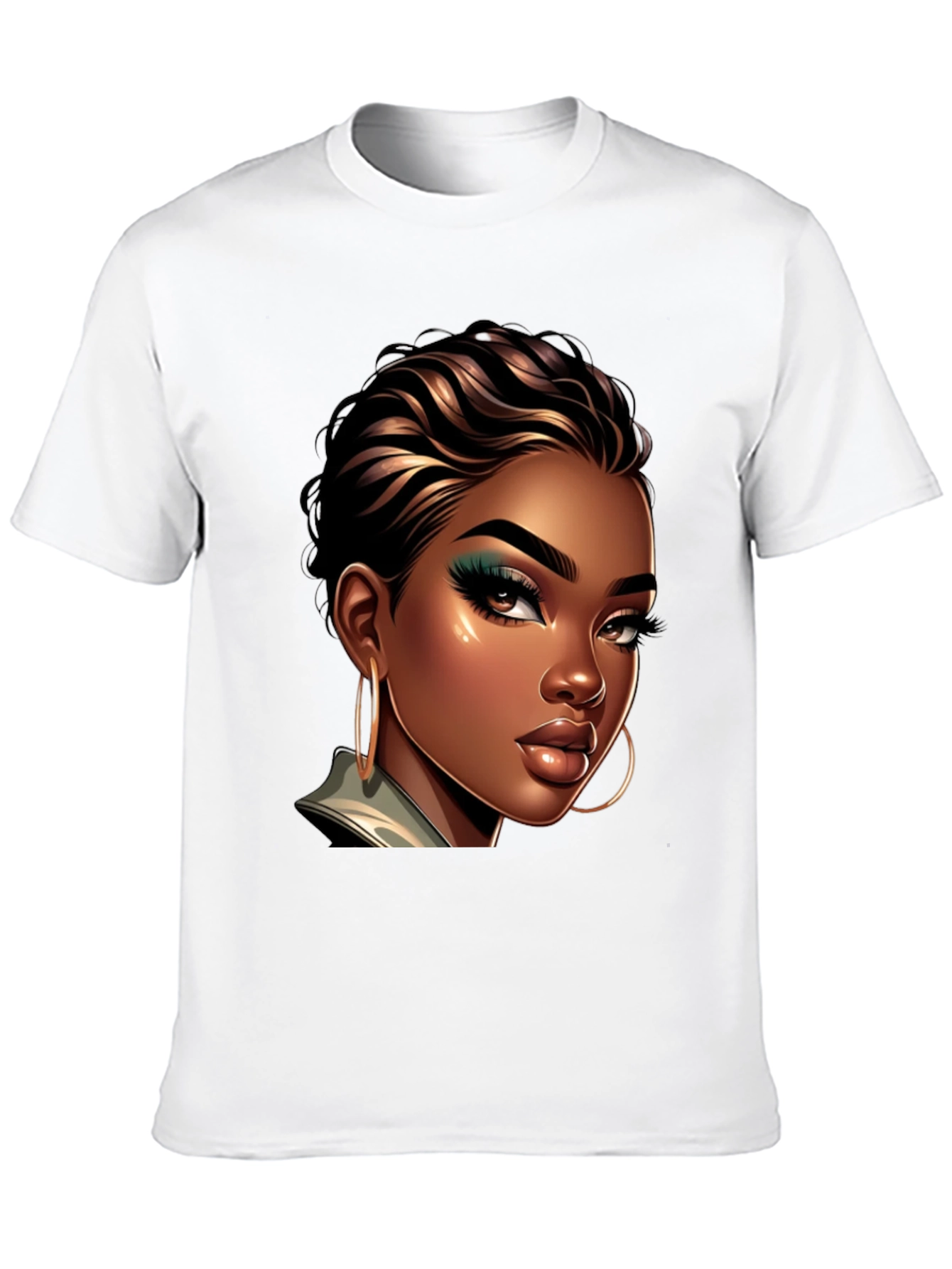 Stylish Woman Portrait Graphic Tee
