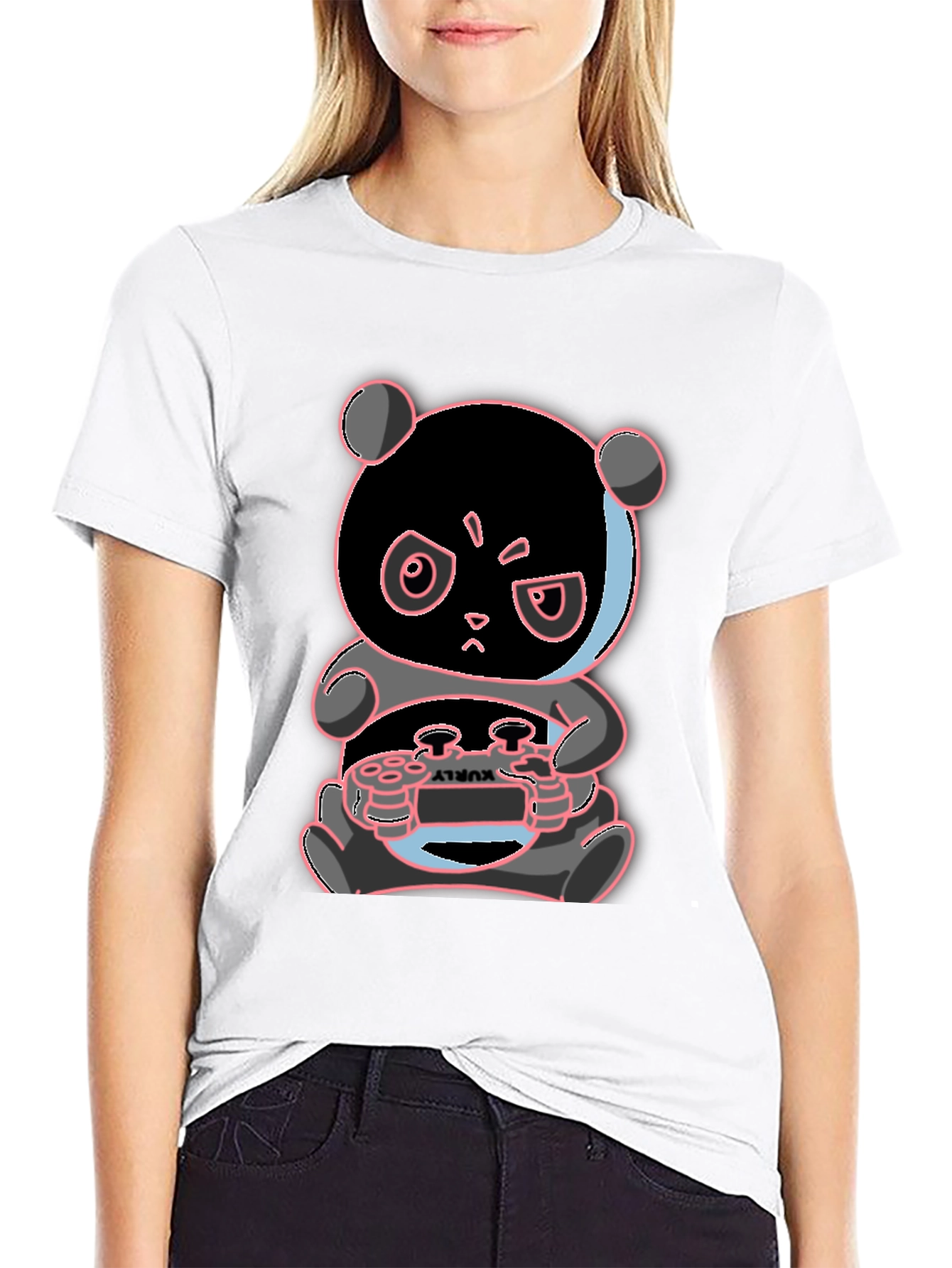 Gamer Panda T-Shirt - Playful Graphic Tee