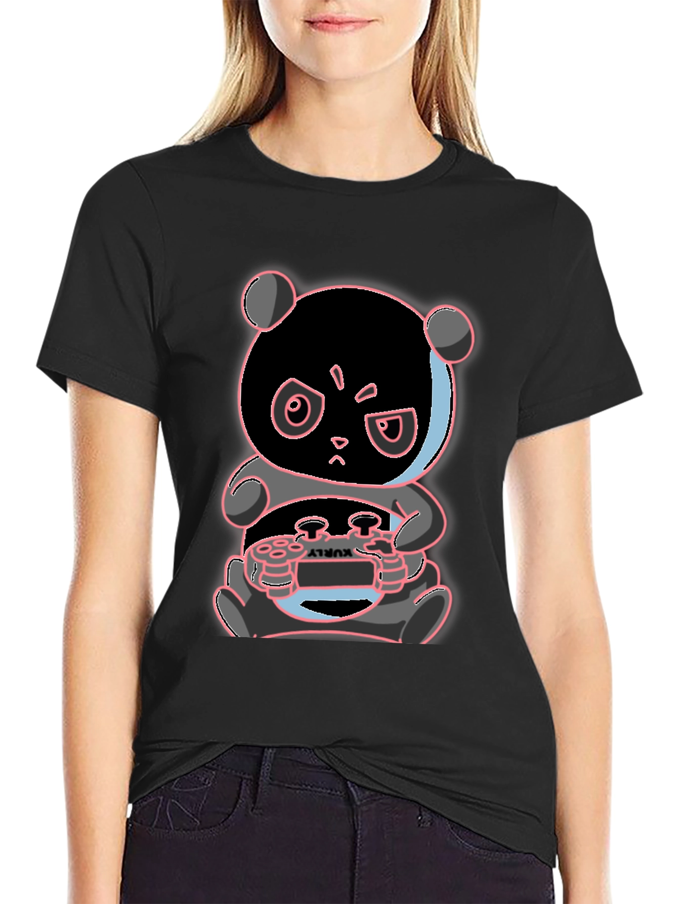 Gamer Panda T-Shirt - Playful Graphic Tee
