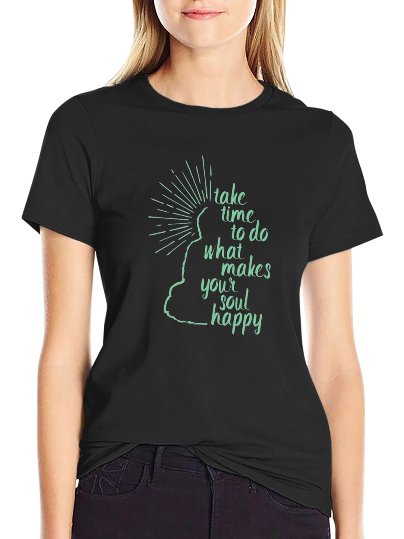 Soul Happy Graphic Tee - Mens Black T-Shirt