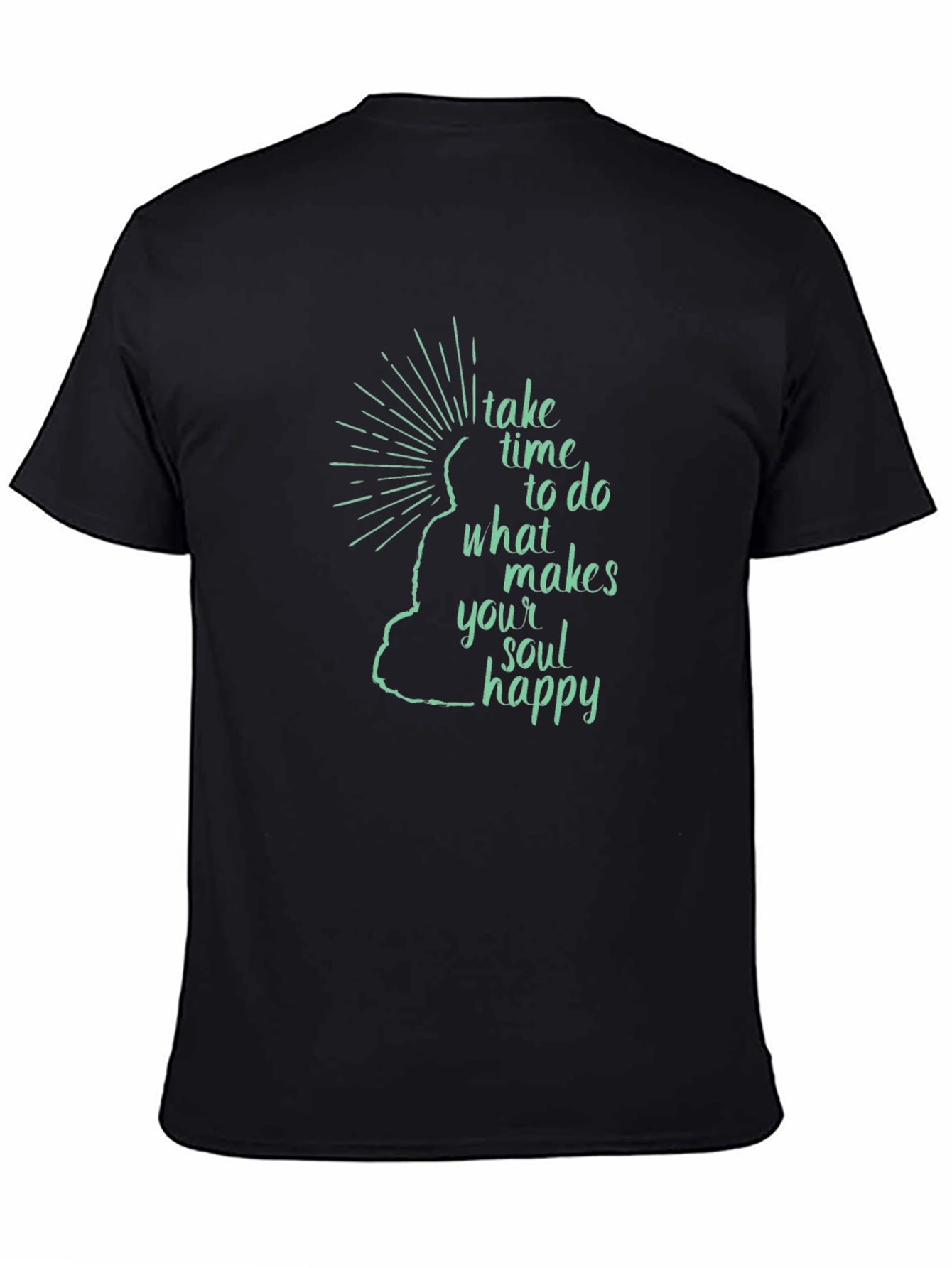 Soul Happy Graphic Tee - Mens Black T-Shirt