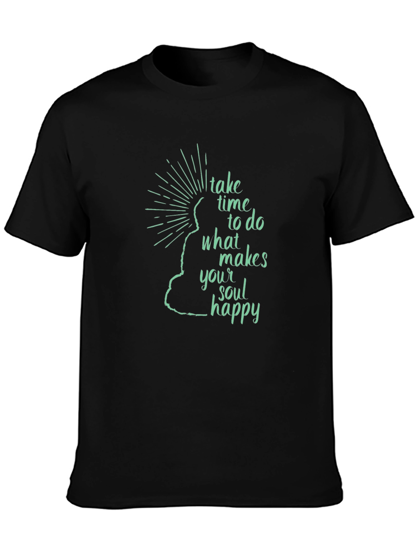 Soul Happy Graphic Tee - Mens Black T-Shirt