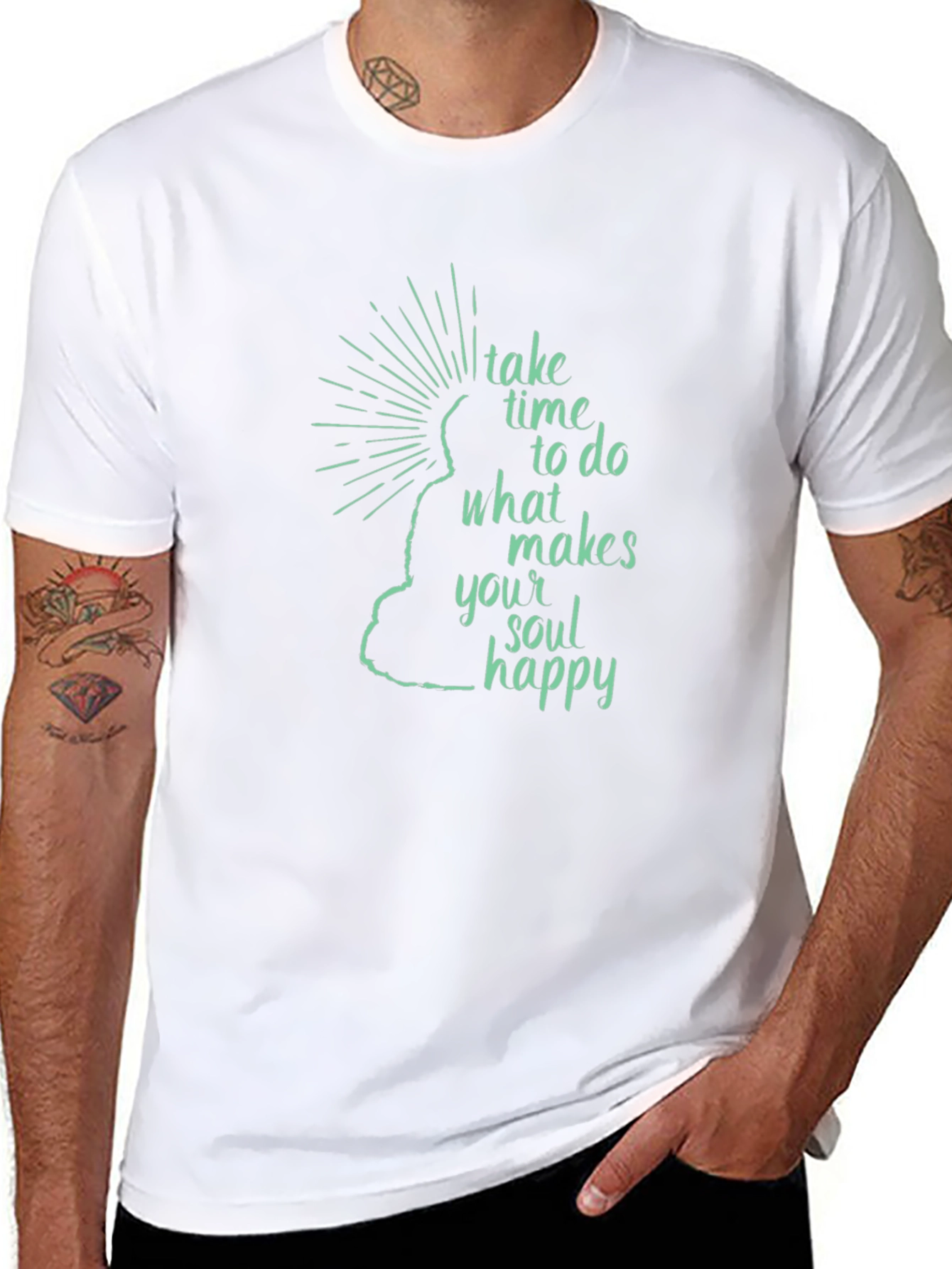 Soul Happy Graphic Tee - Mens Black T-Shirt
