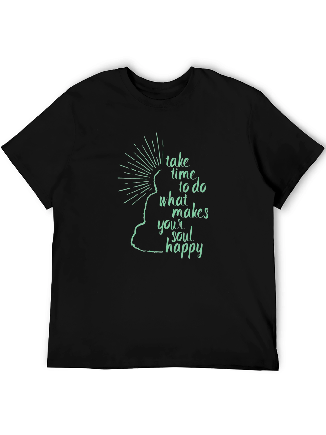 Soul Happy Graphic Tee - Mens Black T-Shirt