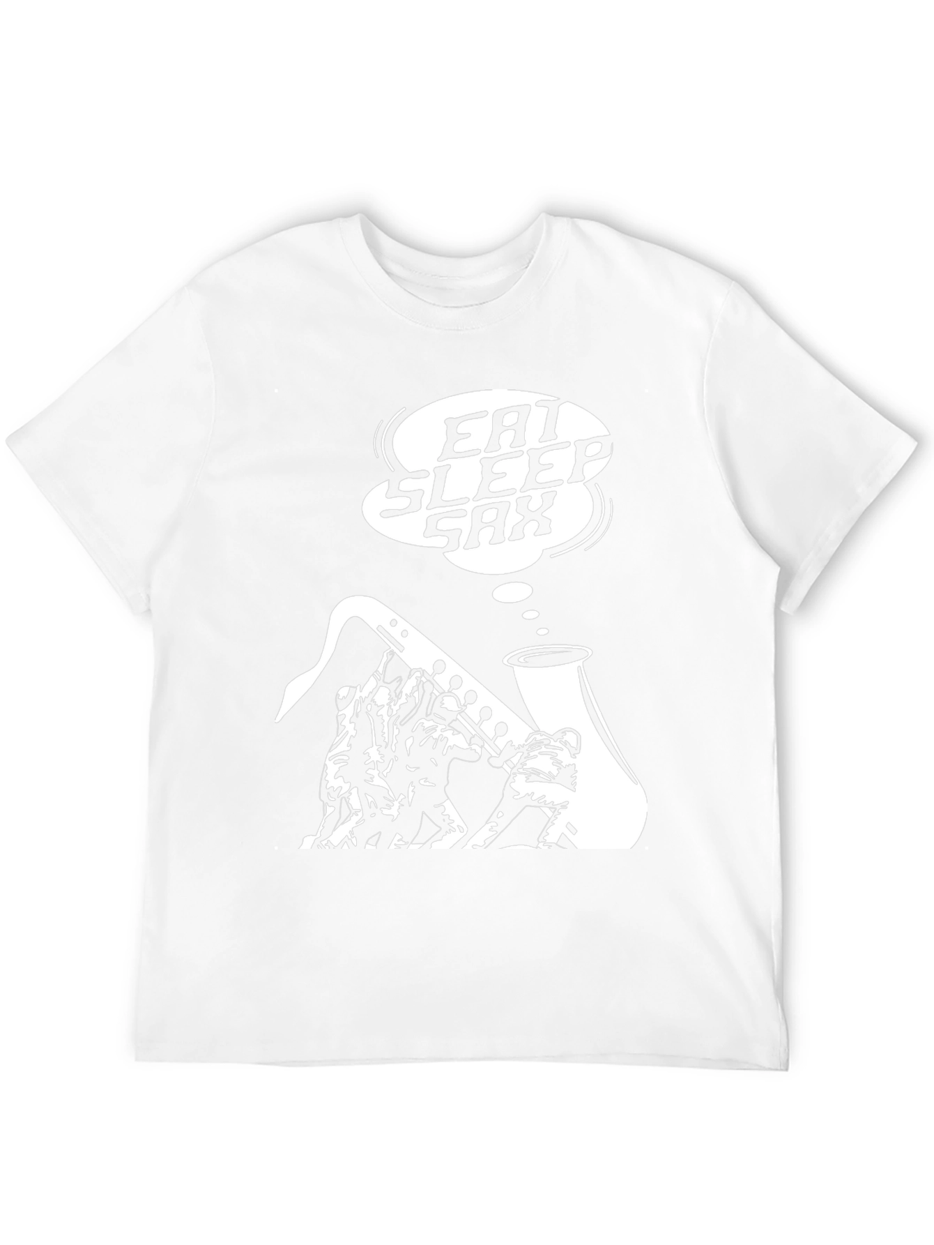Eat Sleep Sax Black Graphic T-Shirt