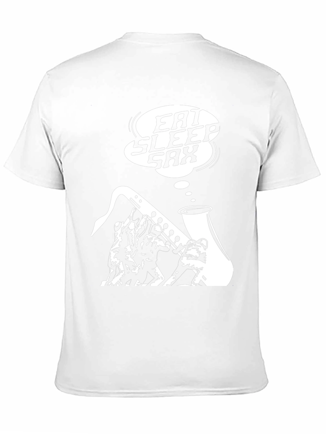 Eat Sleep Sax Black Graphic T-Shirt