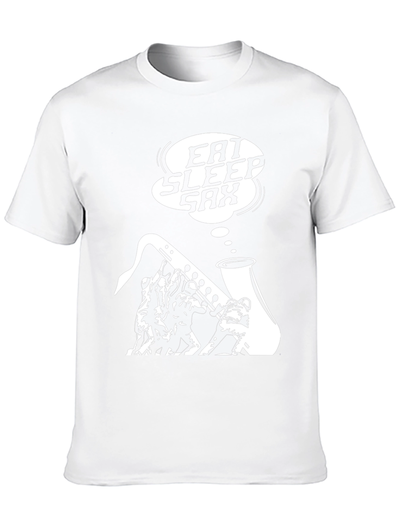 Eat Sleep Sax Black Graphic T-Shirt