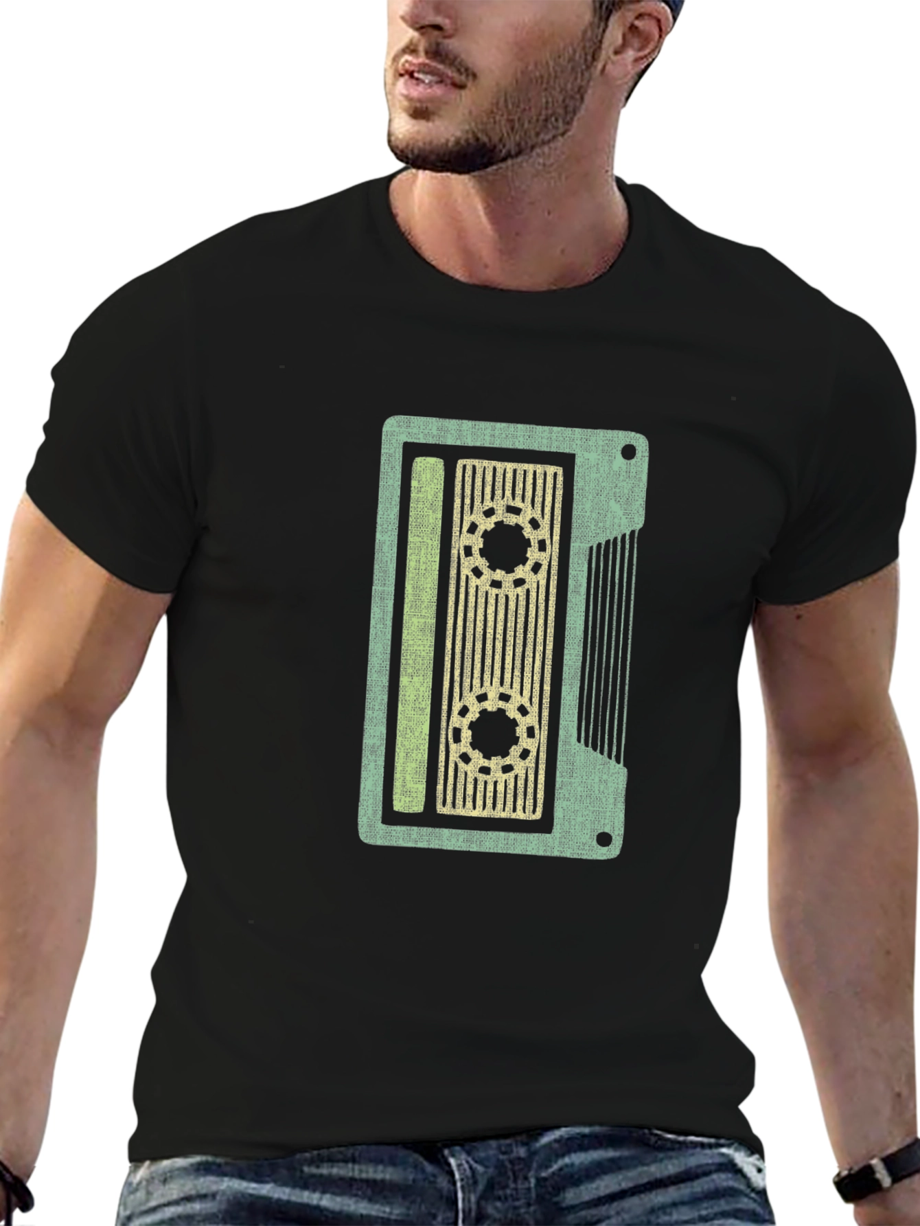 Retro Cassette Tape Graphic T-Shirt - Classic Style