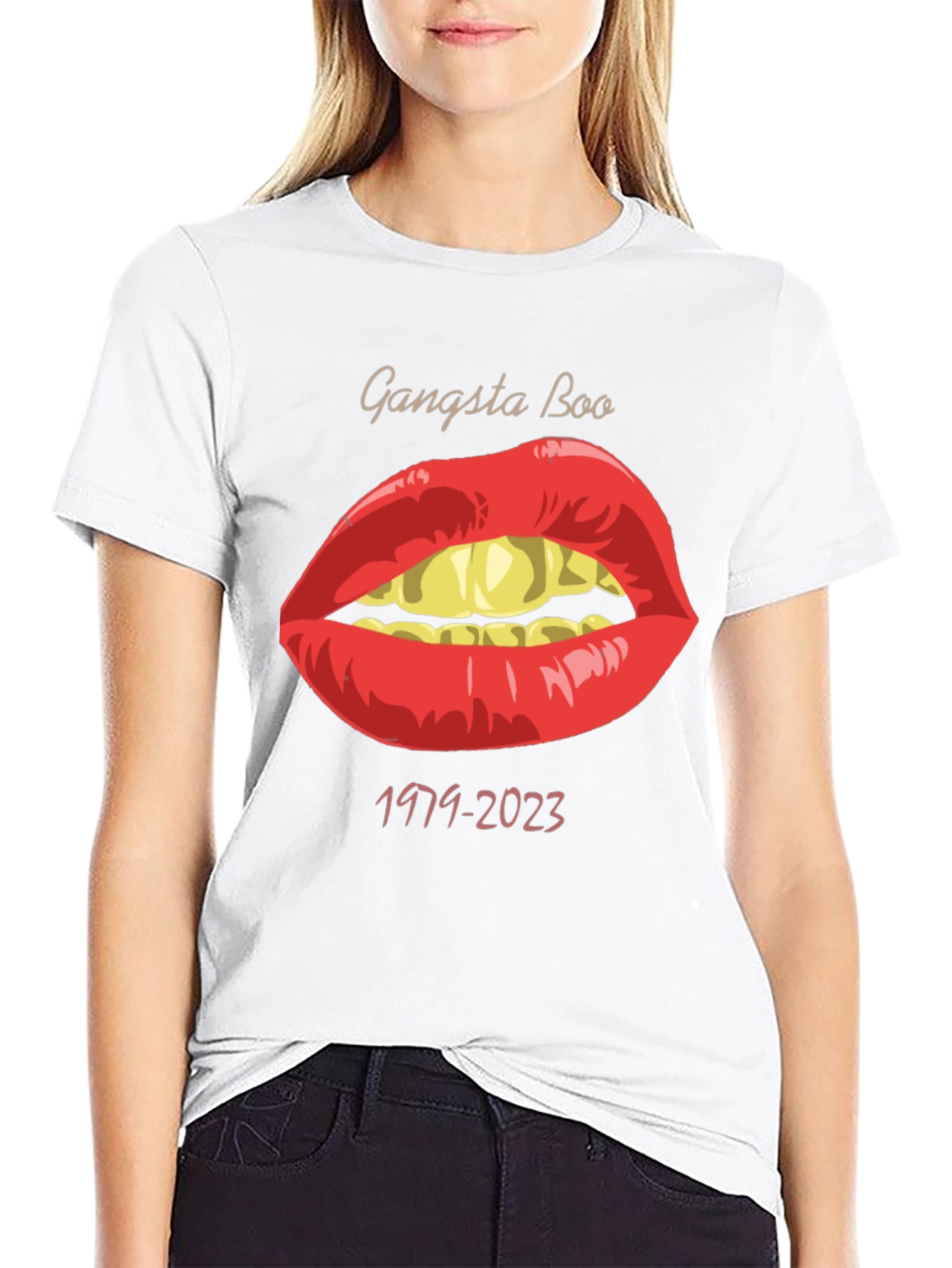 Gangsta Boo Memorial T-Shirt Lips Graphic