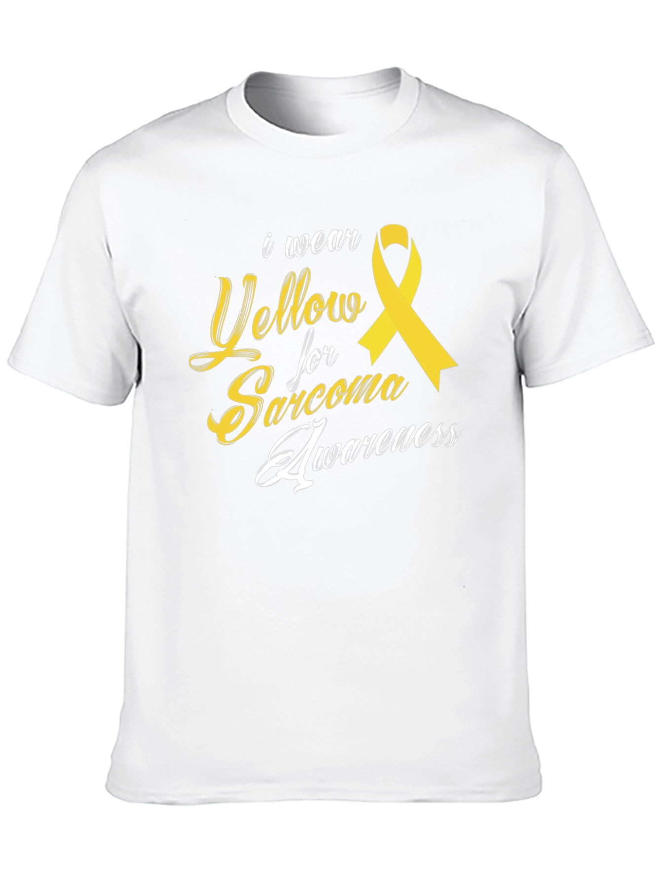 Sarcoma Awareness T-Shirt - Yellow Ribbon Design