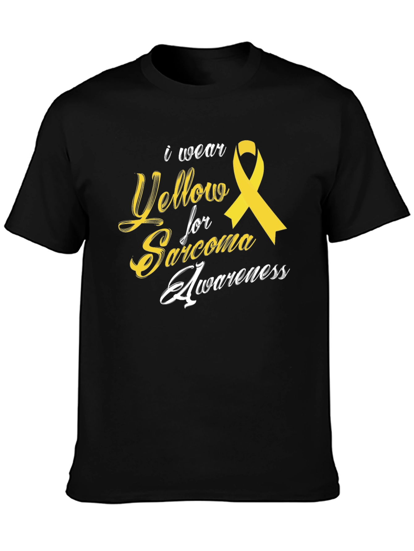 Sarcoma Awareness T-Shirt - Yellow Ribbon Design