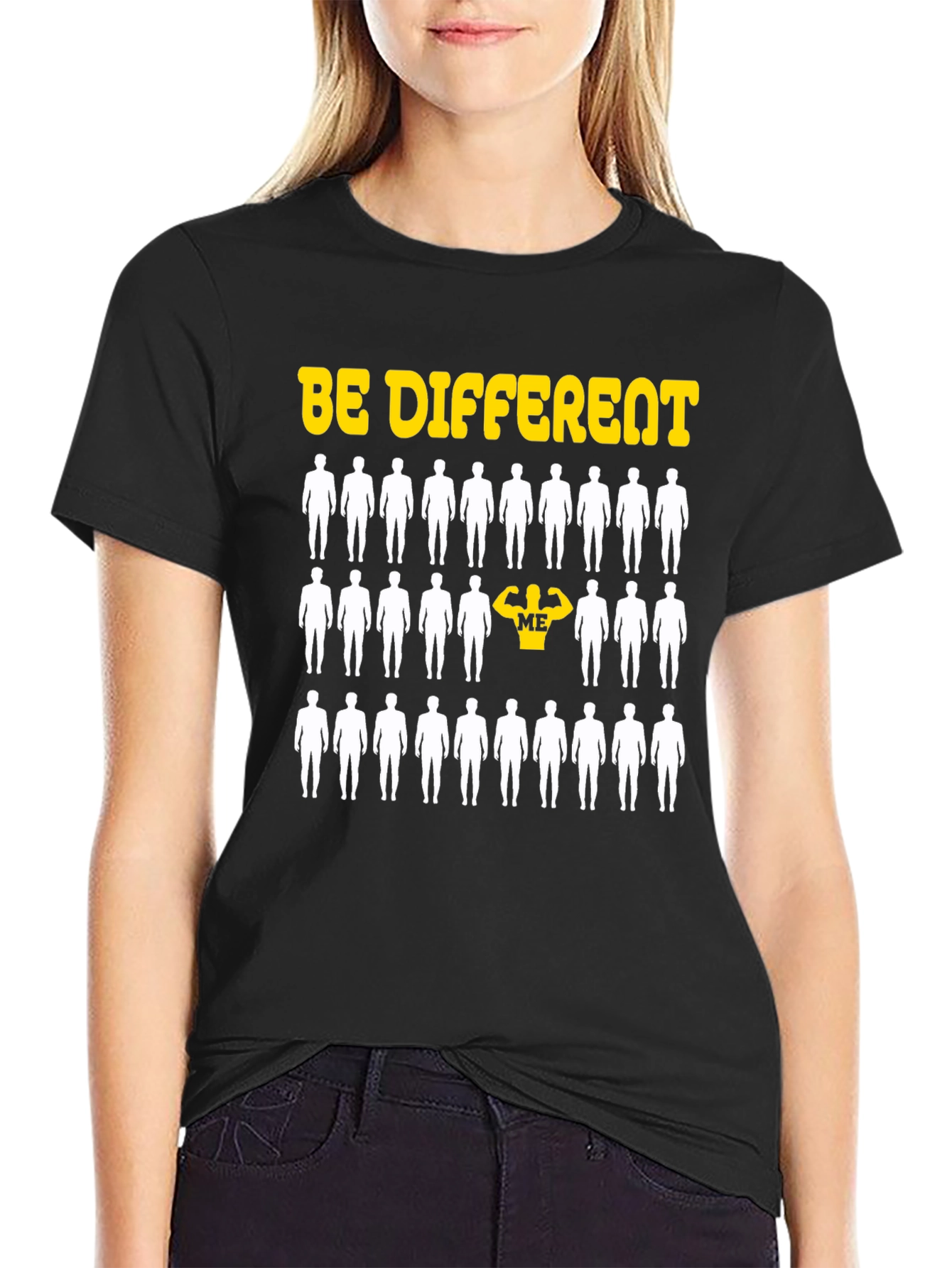 Be Different Graphic T-Shirt - Black