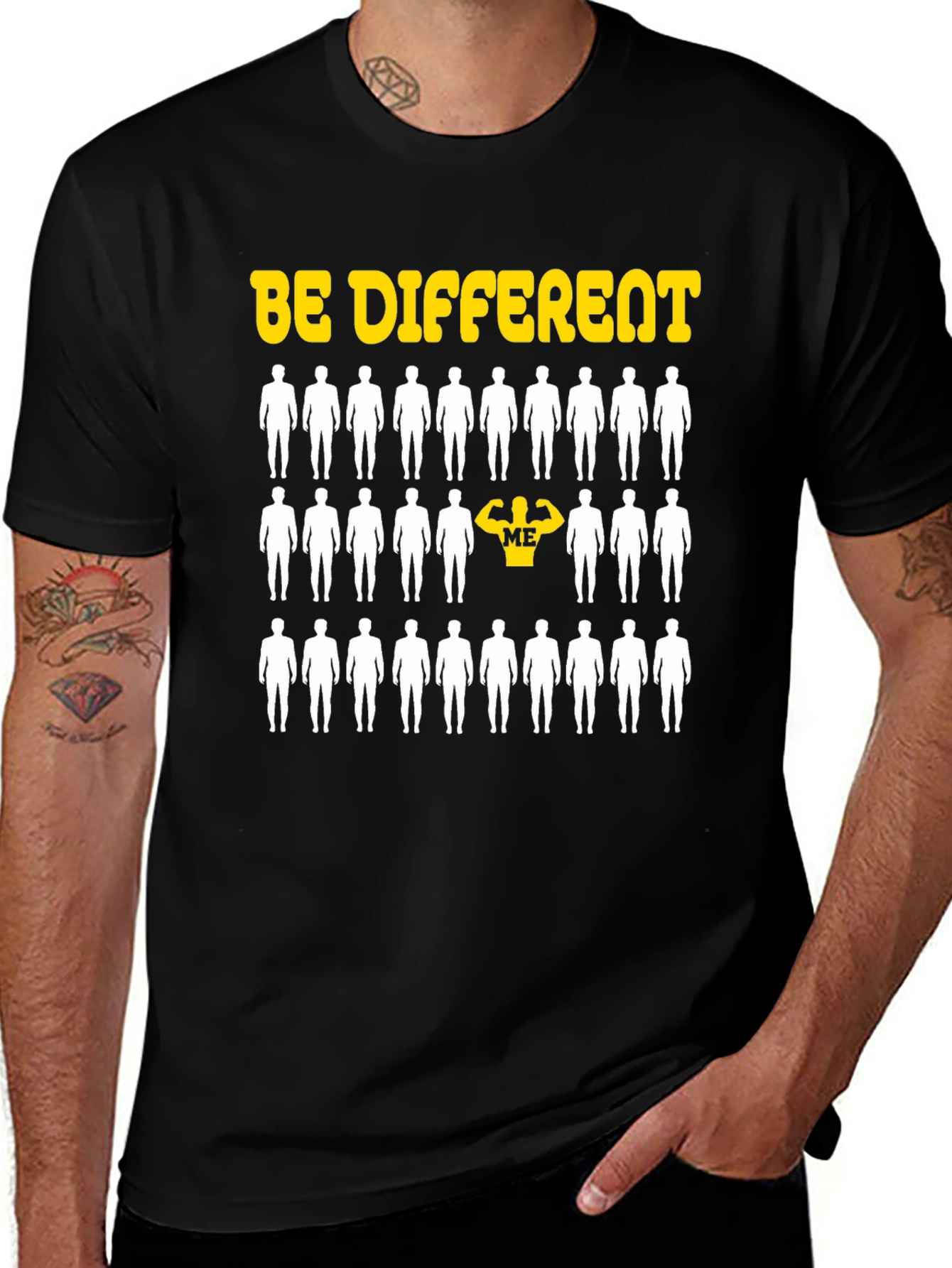 Be Different Graphic T-Shirt - Black
