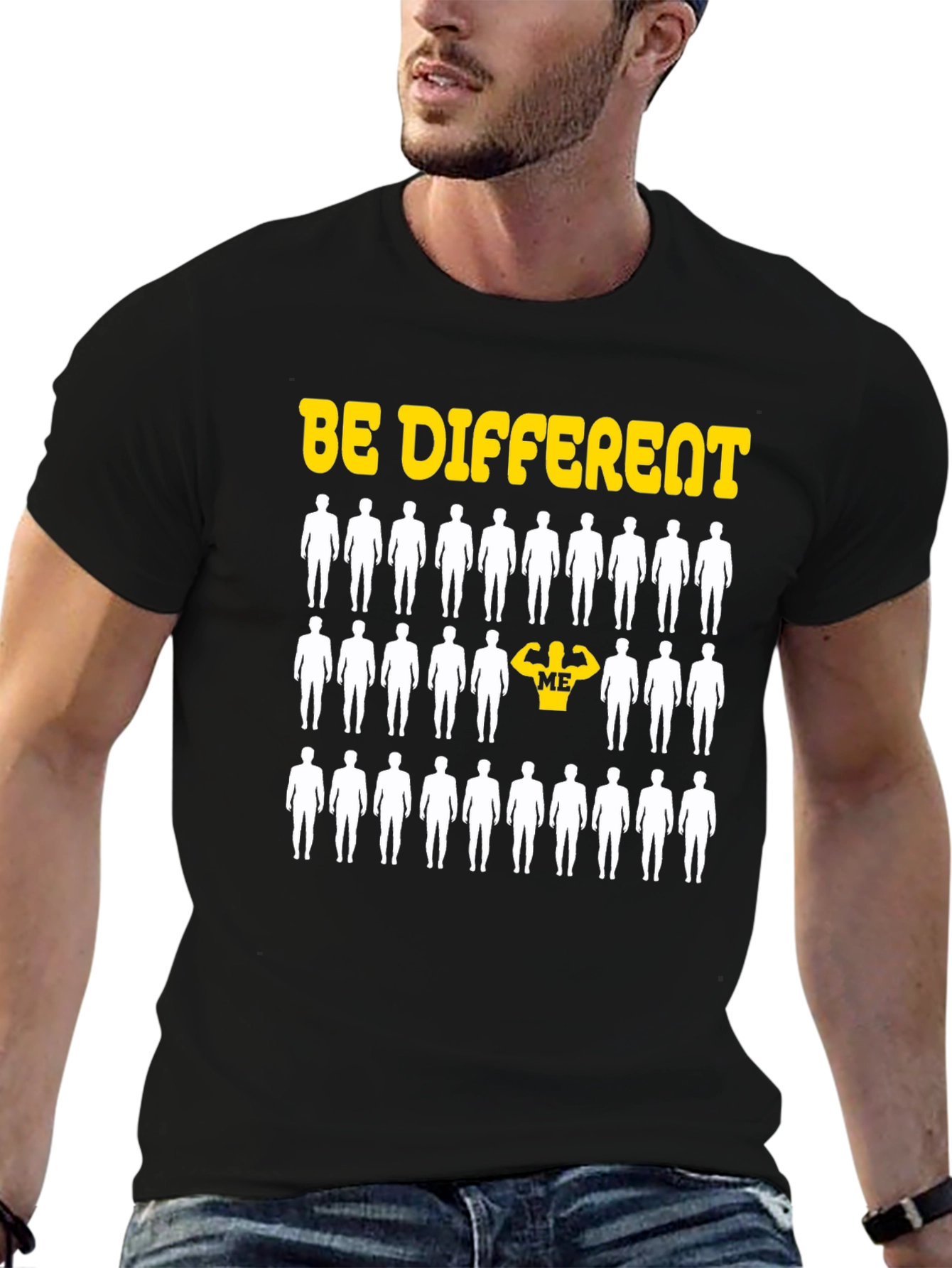Be Different Graphic T-Shirt - Black