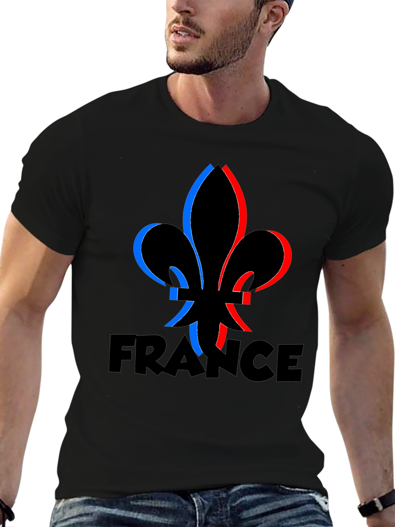 France Fleur-de-lis Graphic Tee - Black
