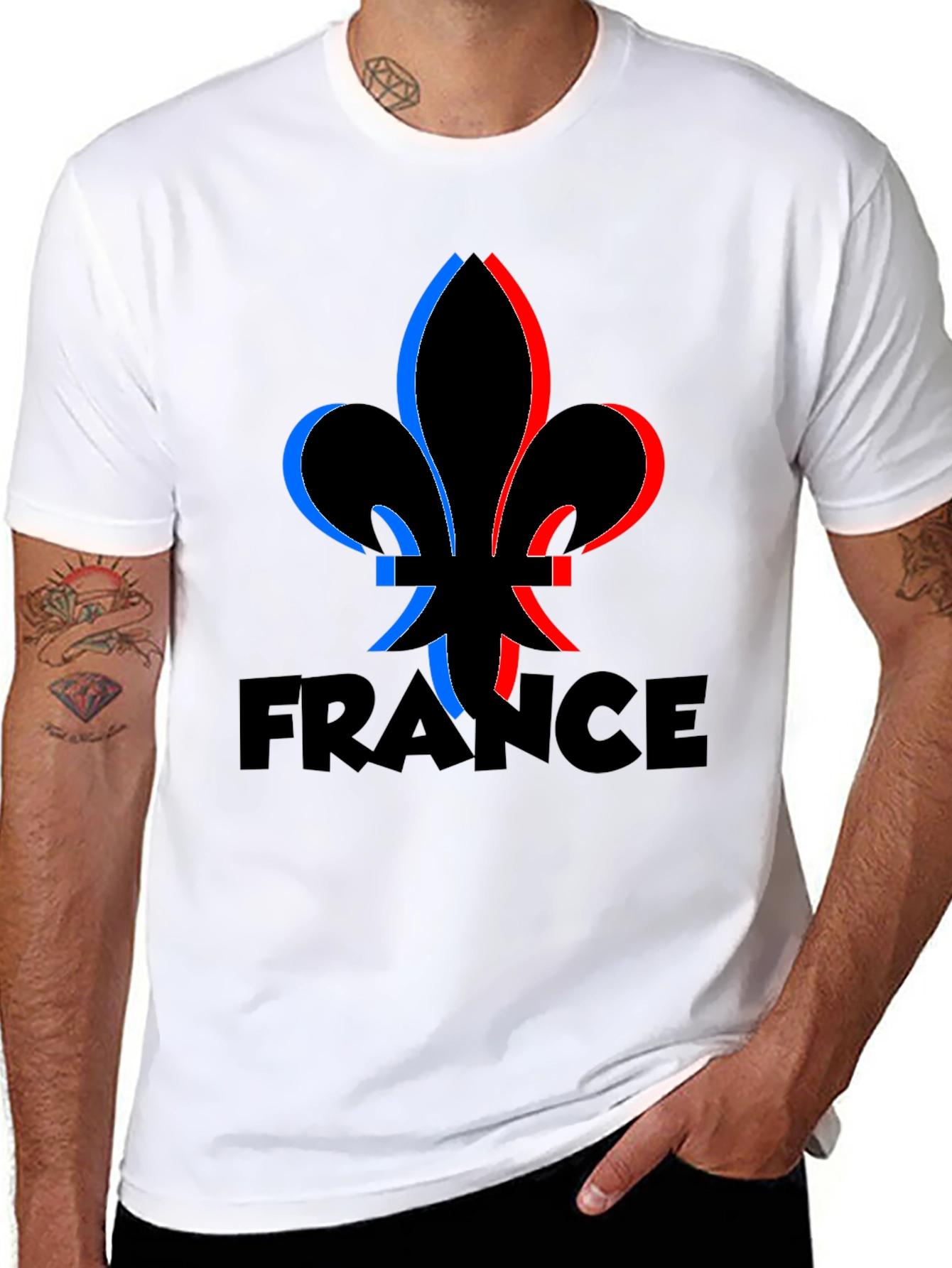 France Fleur-de-lis Graphic Tee - Black