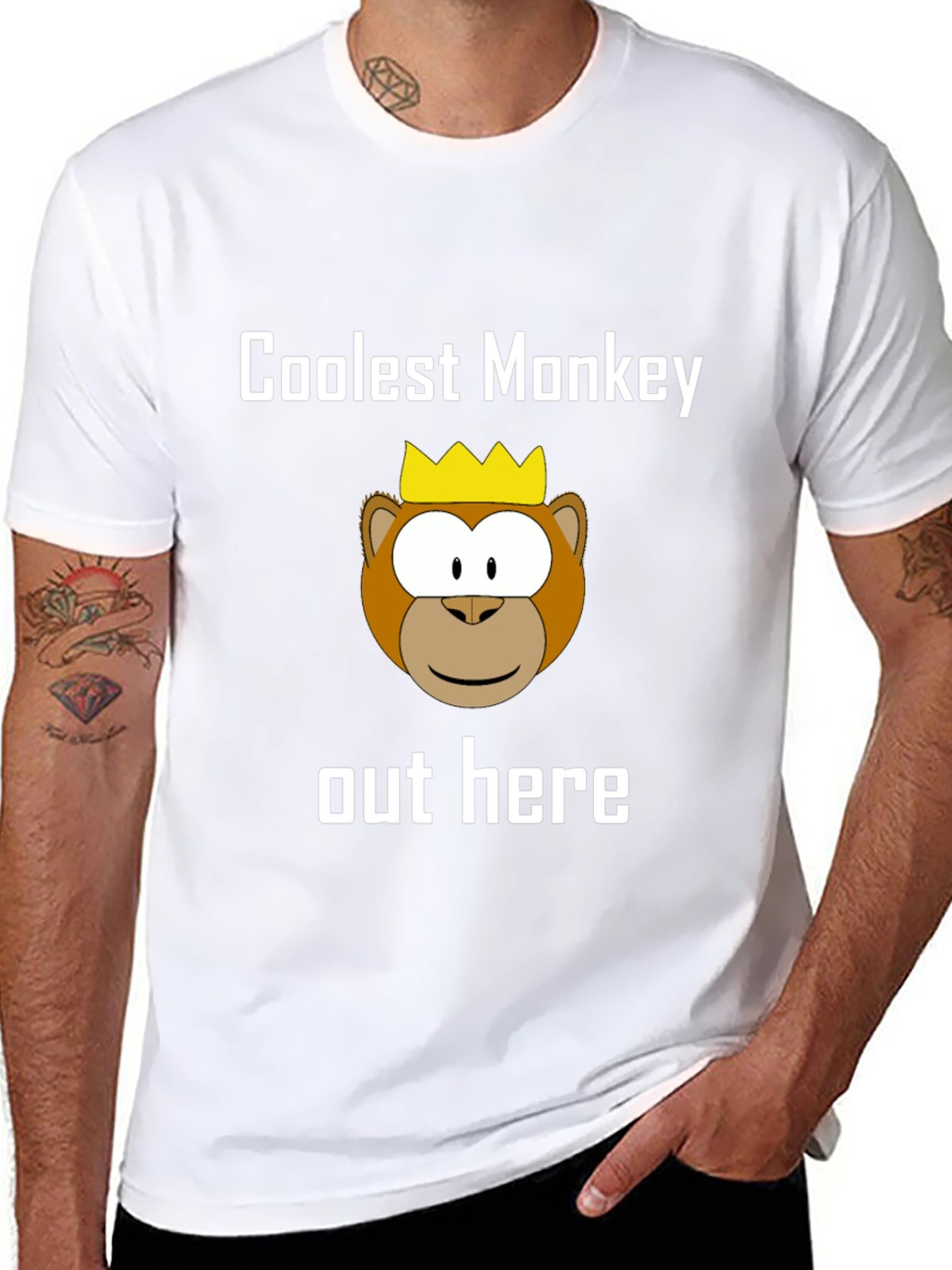 Coolest Monkey Graphic Tee - Black