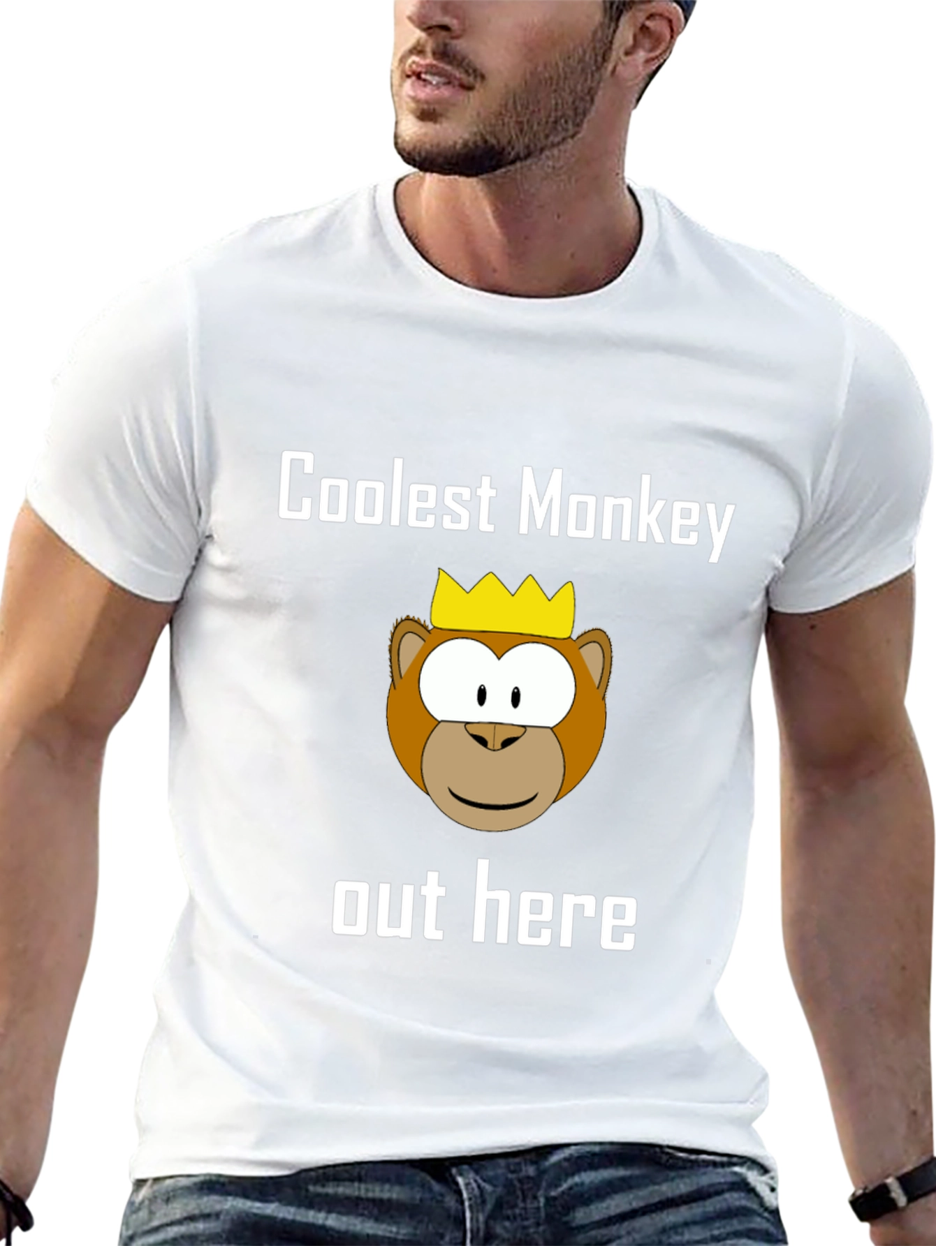 Coolest Monkey Graphic Tee - Black