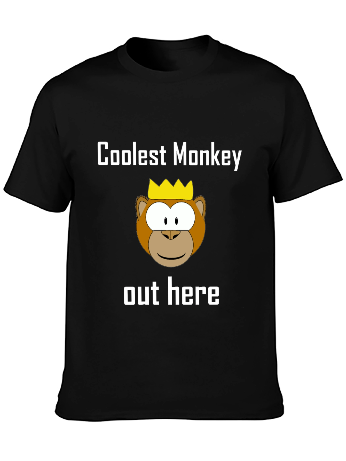 Coolest Monkey Graphic Tee - Black