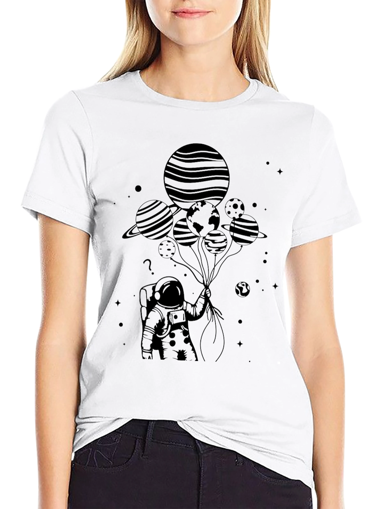 Astronaut & Planet Balloon Graphic Tee