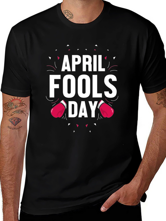 April Fools Day T-Shirt with Boxing Glove Design