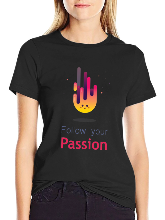 Follow Your Passion Graphic Tee - Modern Design