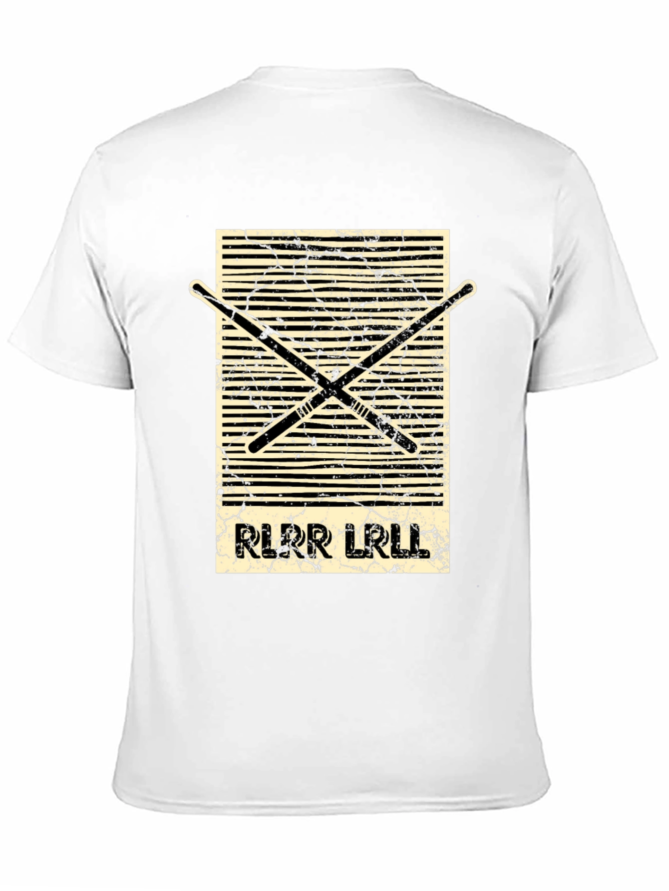 Drummers Rhythm Tee - RLRR LRLL Drumsticks Design