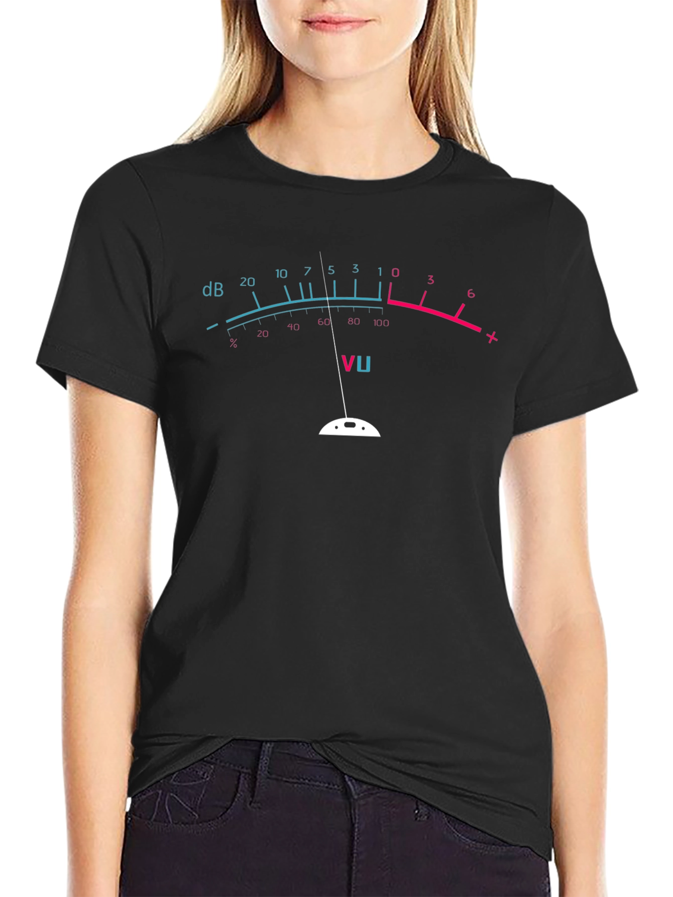VU Meter Graphic Tee - Musicians Novelty T-Shirt