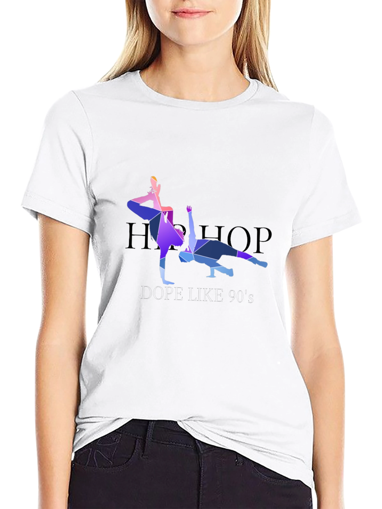 Geometric Hip Hop Dancer Graphic T-Shirt