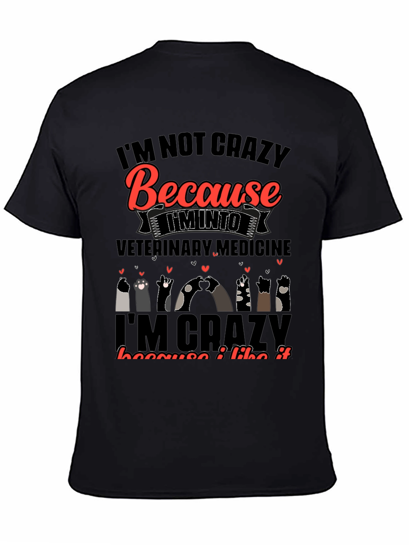 Veterinary Medicine Crazy Cats Graphic Tee