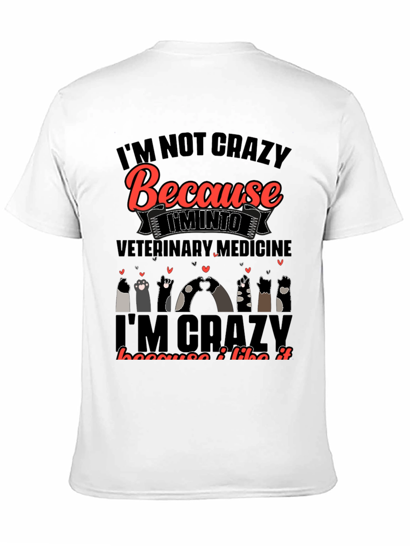 Veterinary Medicine Crazy Cats Graphic Tee