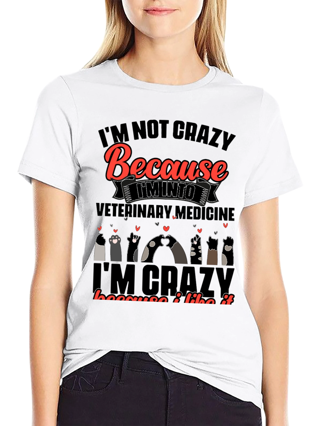 Veterinary Medicine Crazy Cats Graphic Tee