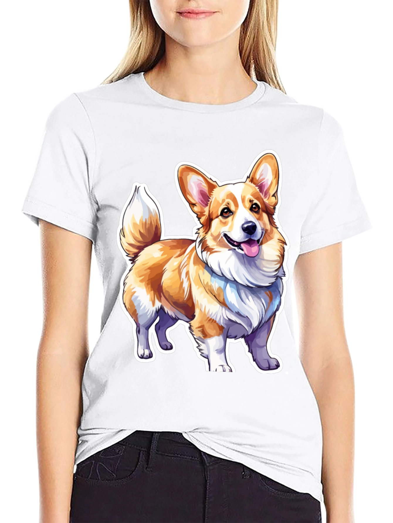 Cute Corgi Dog Graphic T-Shirt