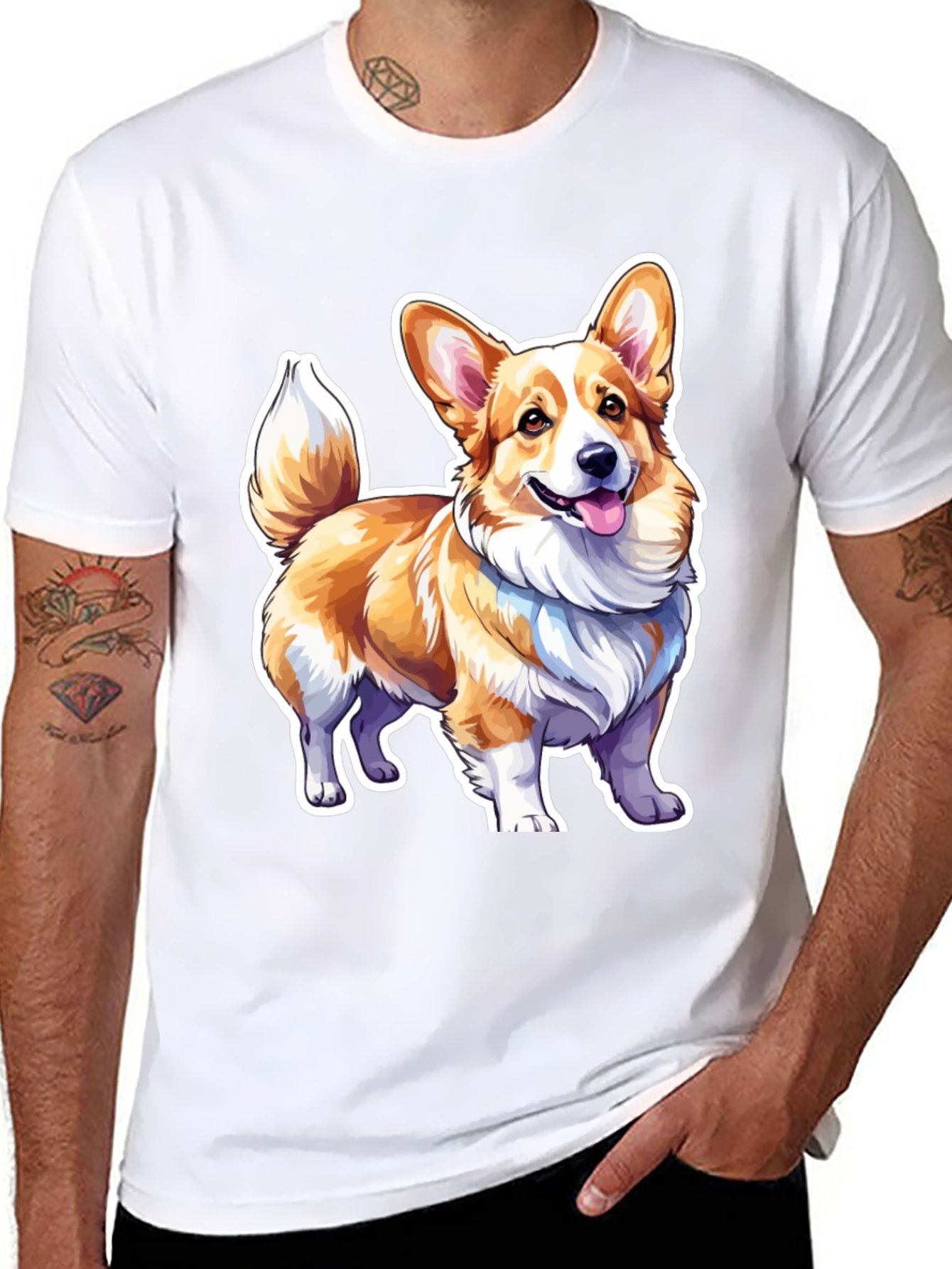 Cute Corgi Dog Graphic T-Shirt
