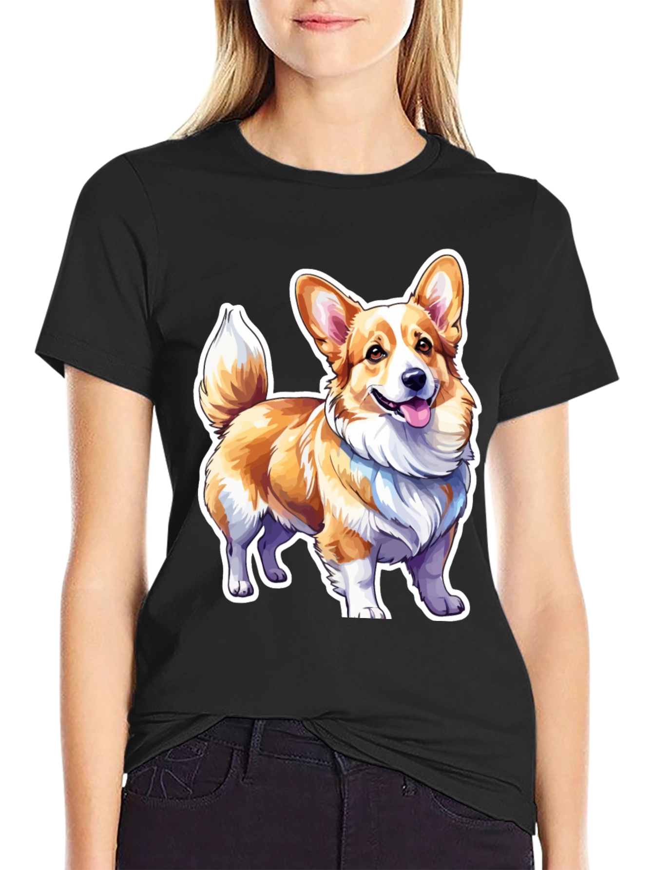 Cute Corgi Dog Graphic T-Shirt