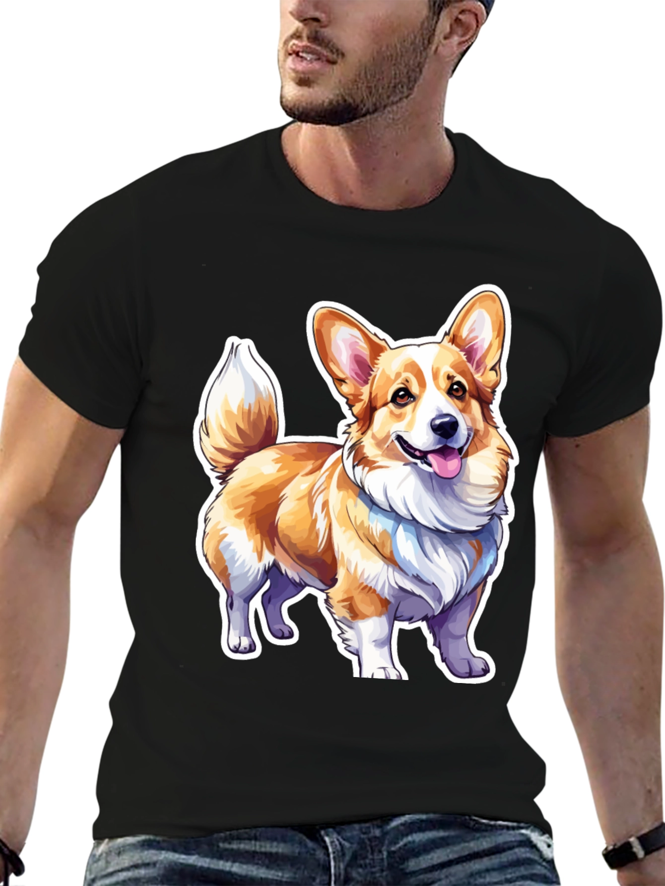 Cute Corgi Dog Graphic T-Shirt