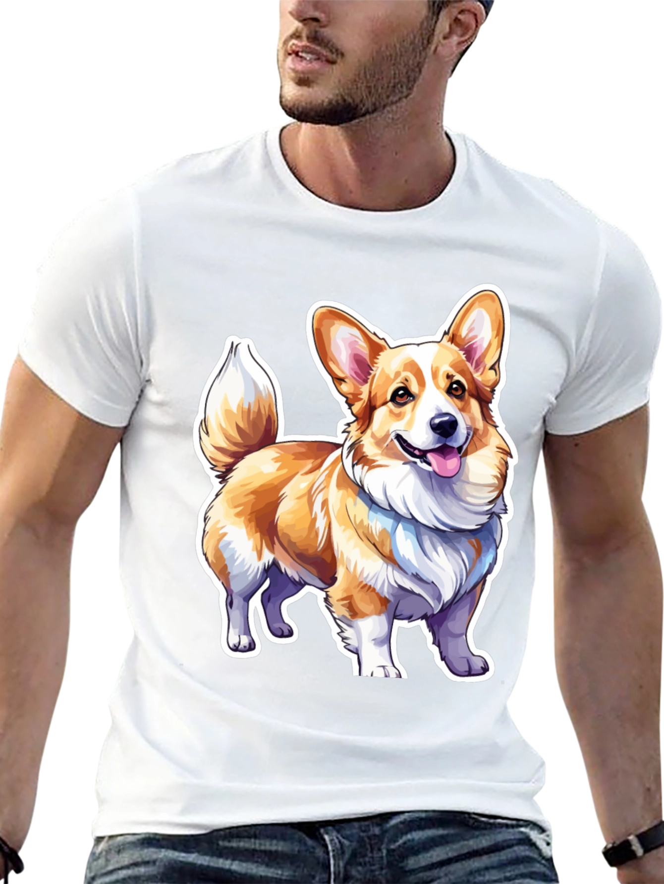 Cute Corgi Dog Graphic T-Shirt
