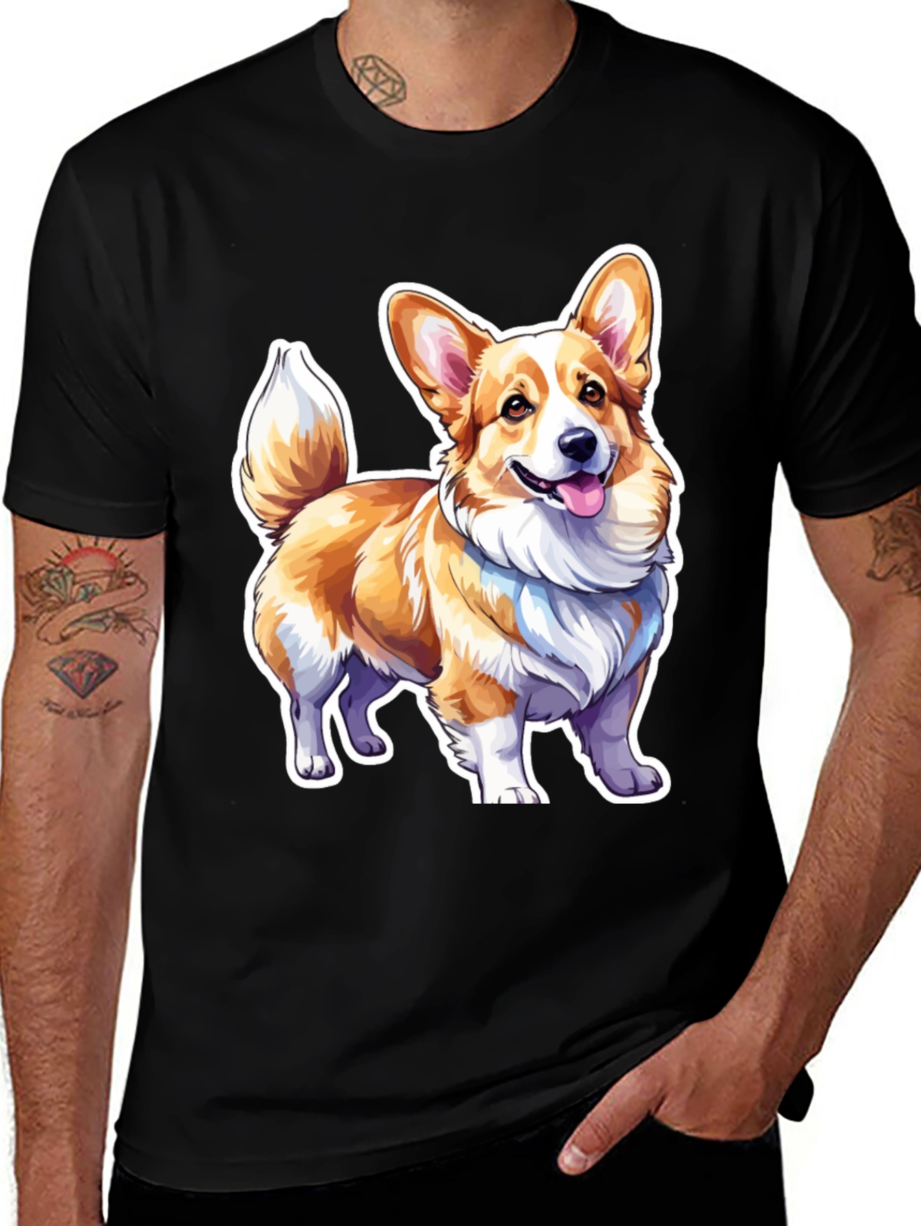 Cute Corgi Dog Graphic T-Shirt