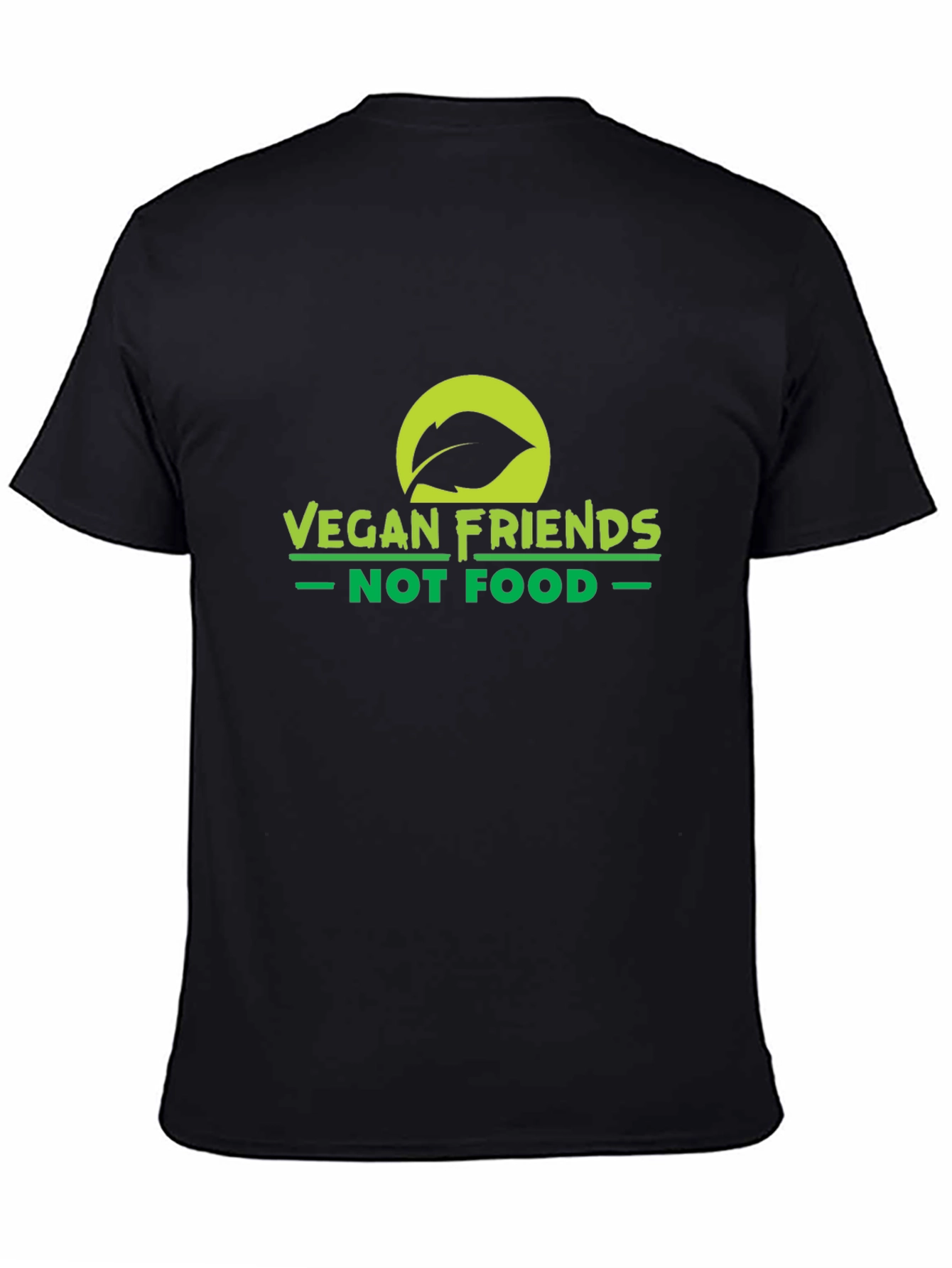 Vegan Friends Not Food T-Shirt - Black