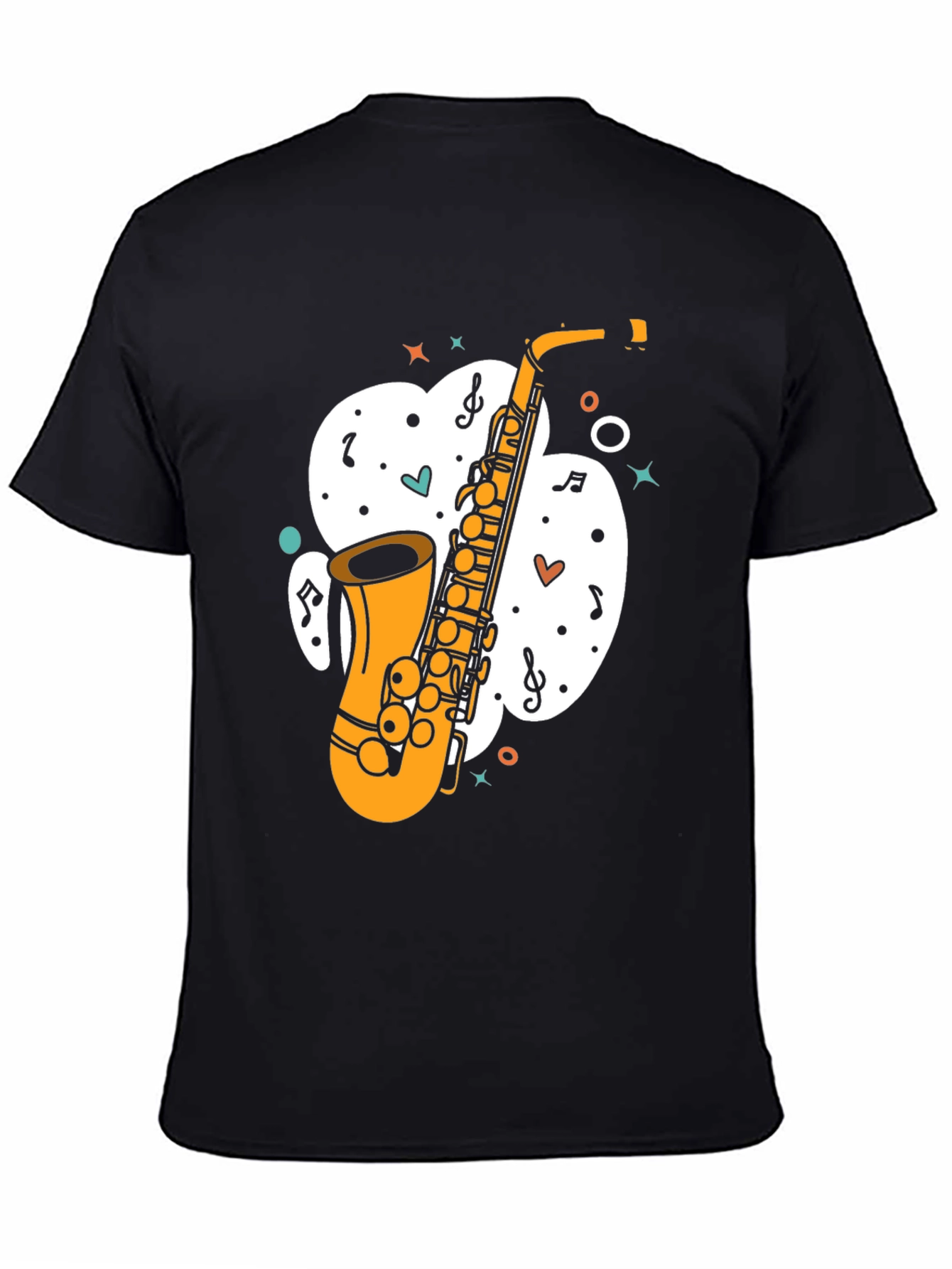 Saxophone Graphic Tee - Musical Instrument T-Shirt