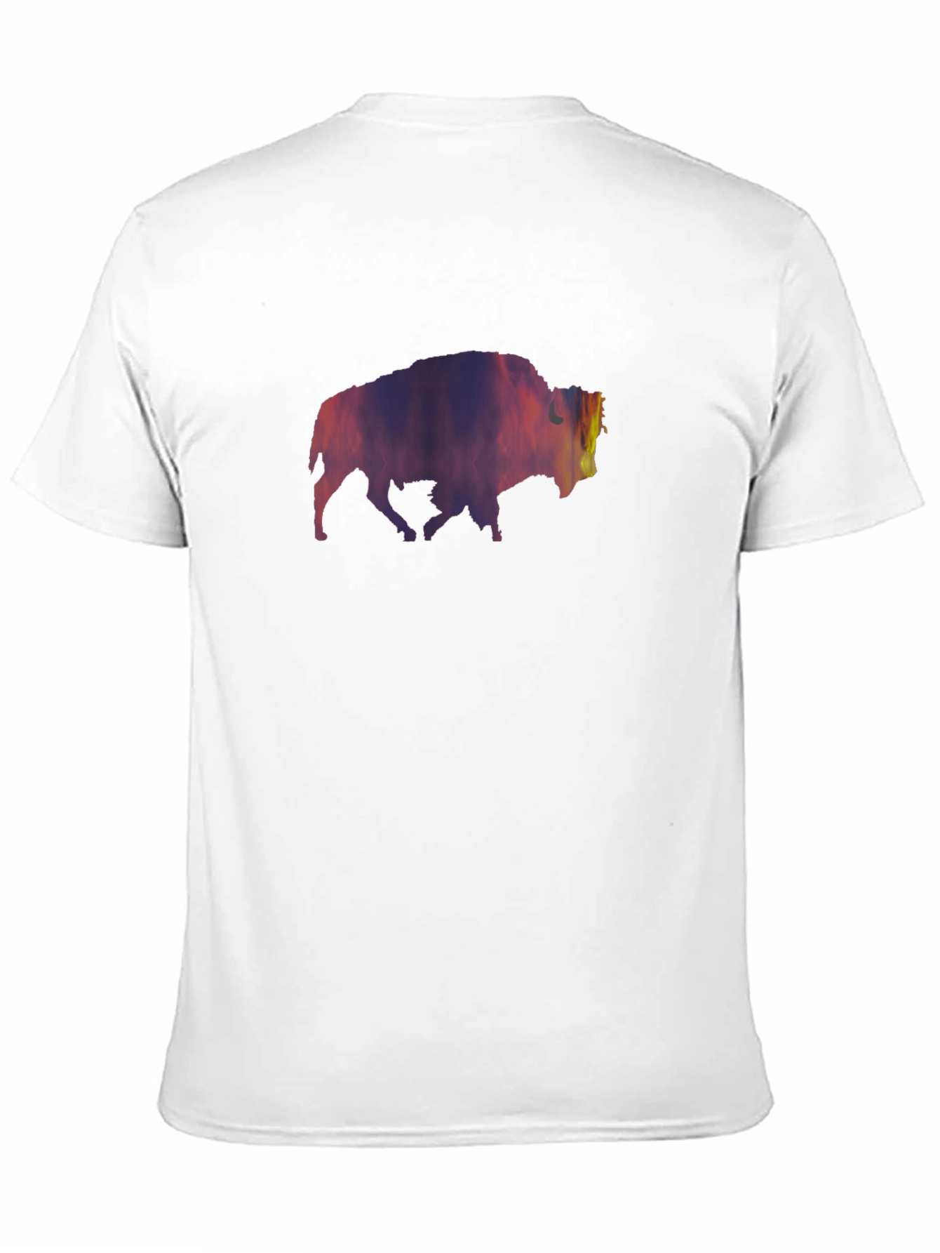 Stylish Black T-Shirt with Bison Silhouette