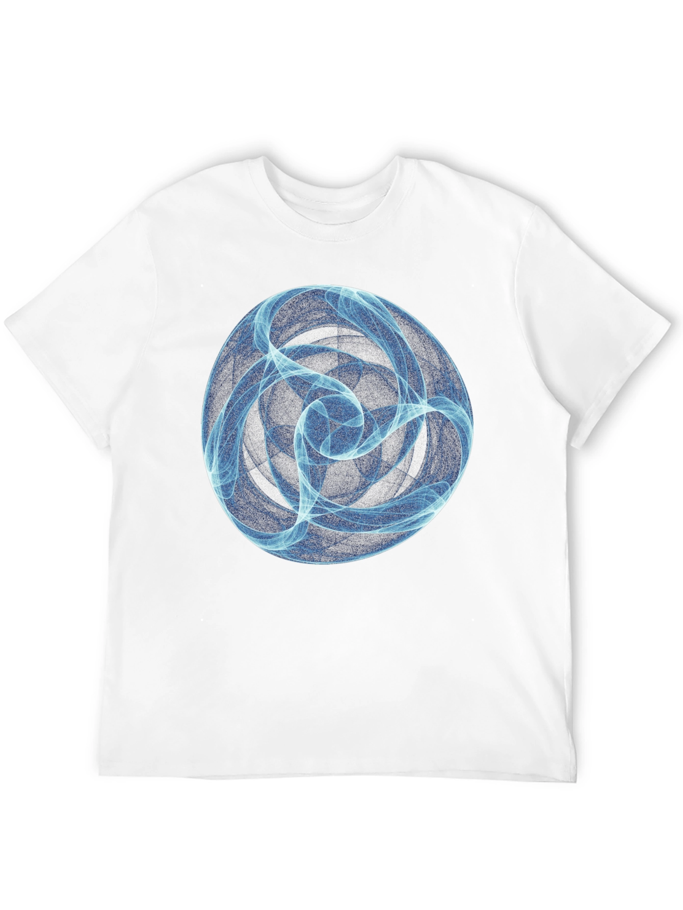 Abstract Blue Orb Black T-Shirt