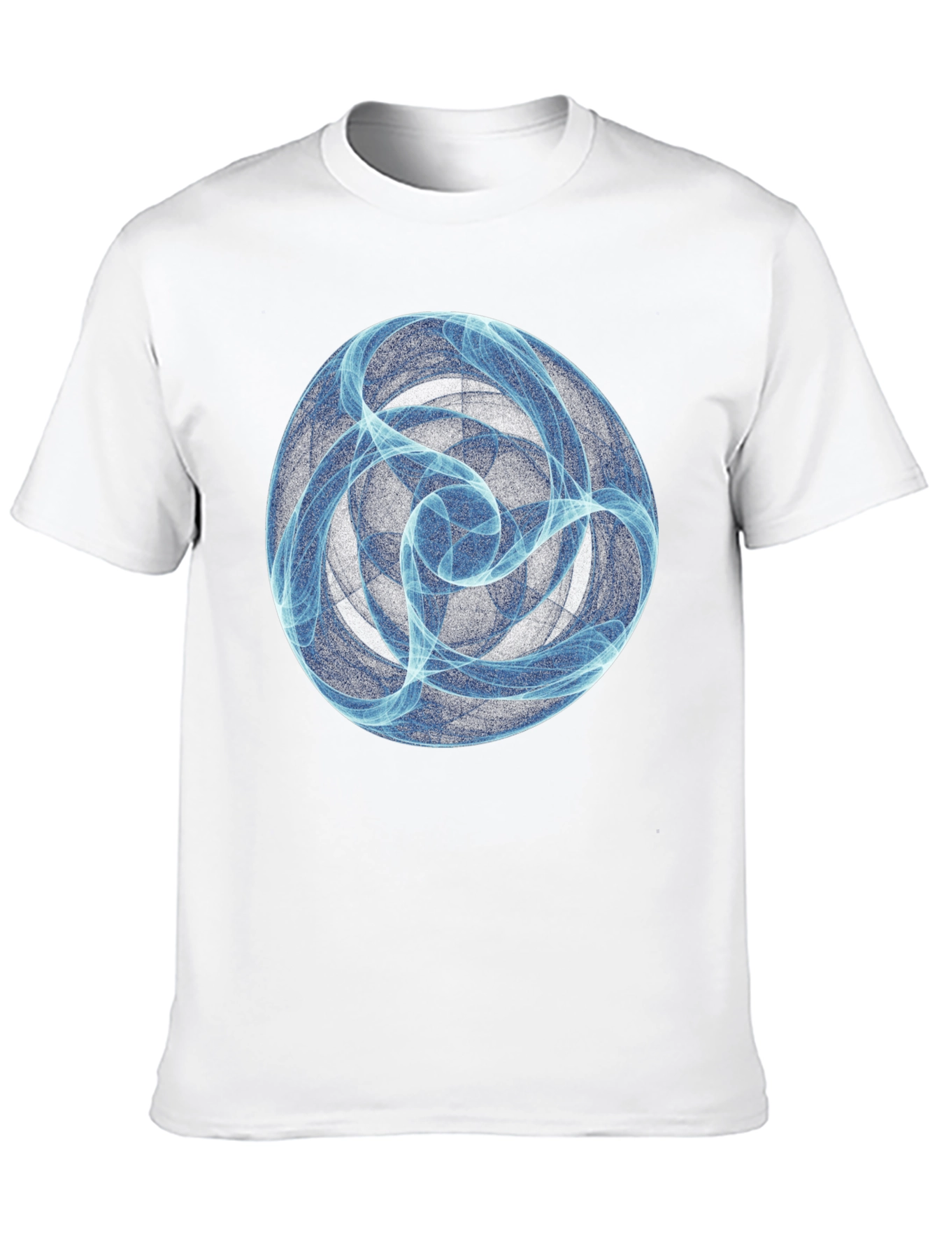 Abstract Blue Orb Black T-Shirt