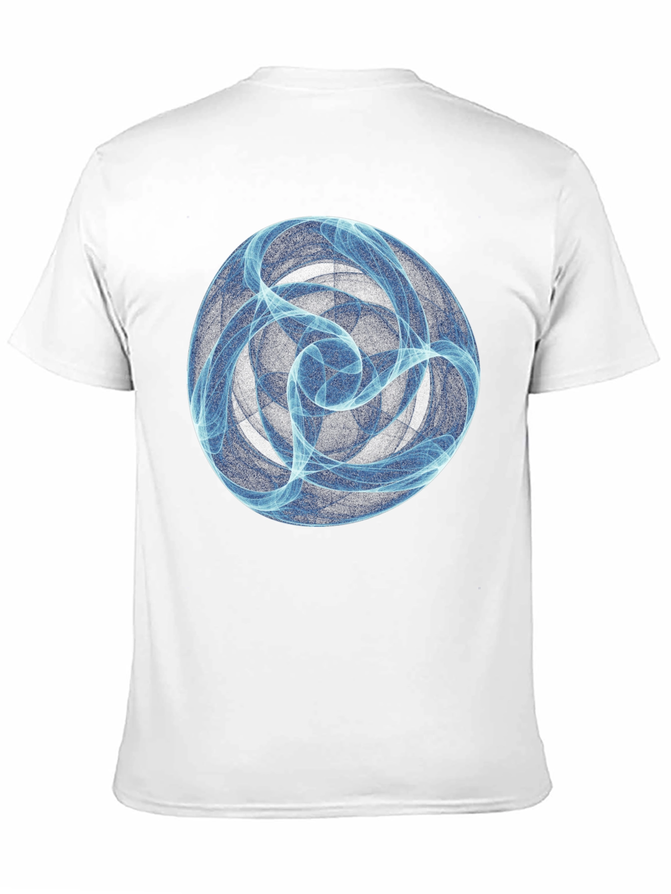 Abstract Blue Orb Black T-Shirt