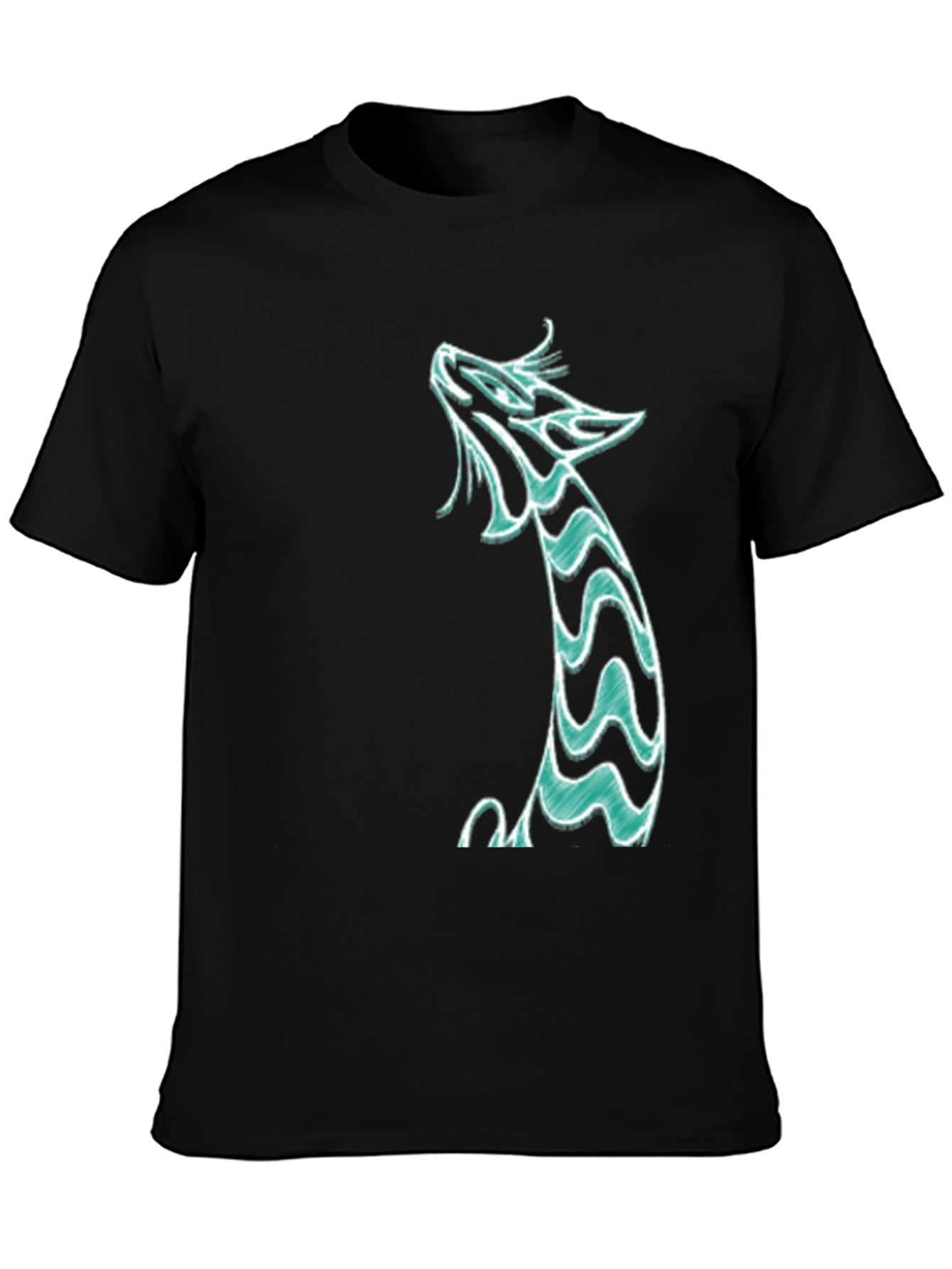 Dragon Graphic Tee - Black Cotton Shirt