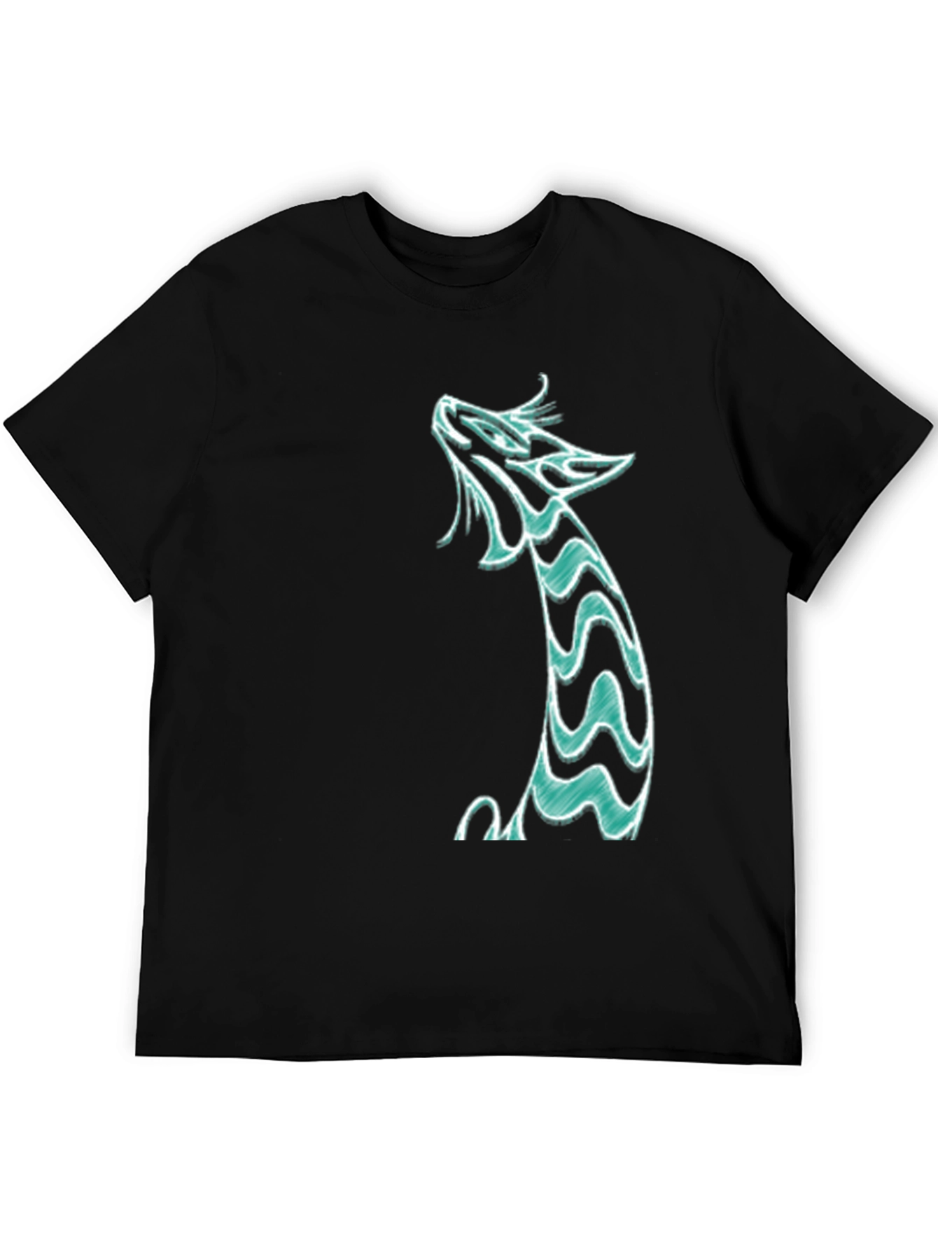 Dragon Graphic Tee - Black Cotton Shirt