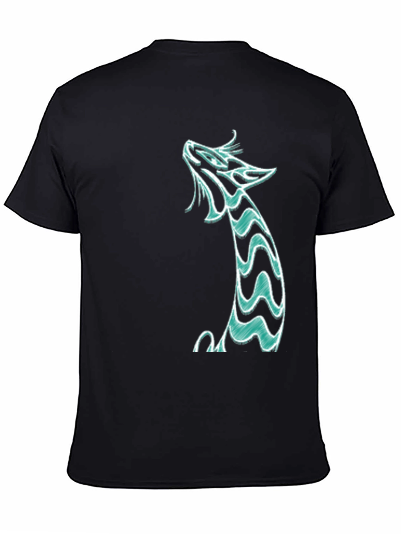 Dragon Graphic Tee - Black Cotton Shirt