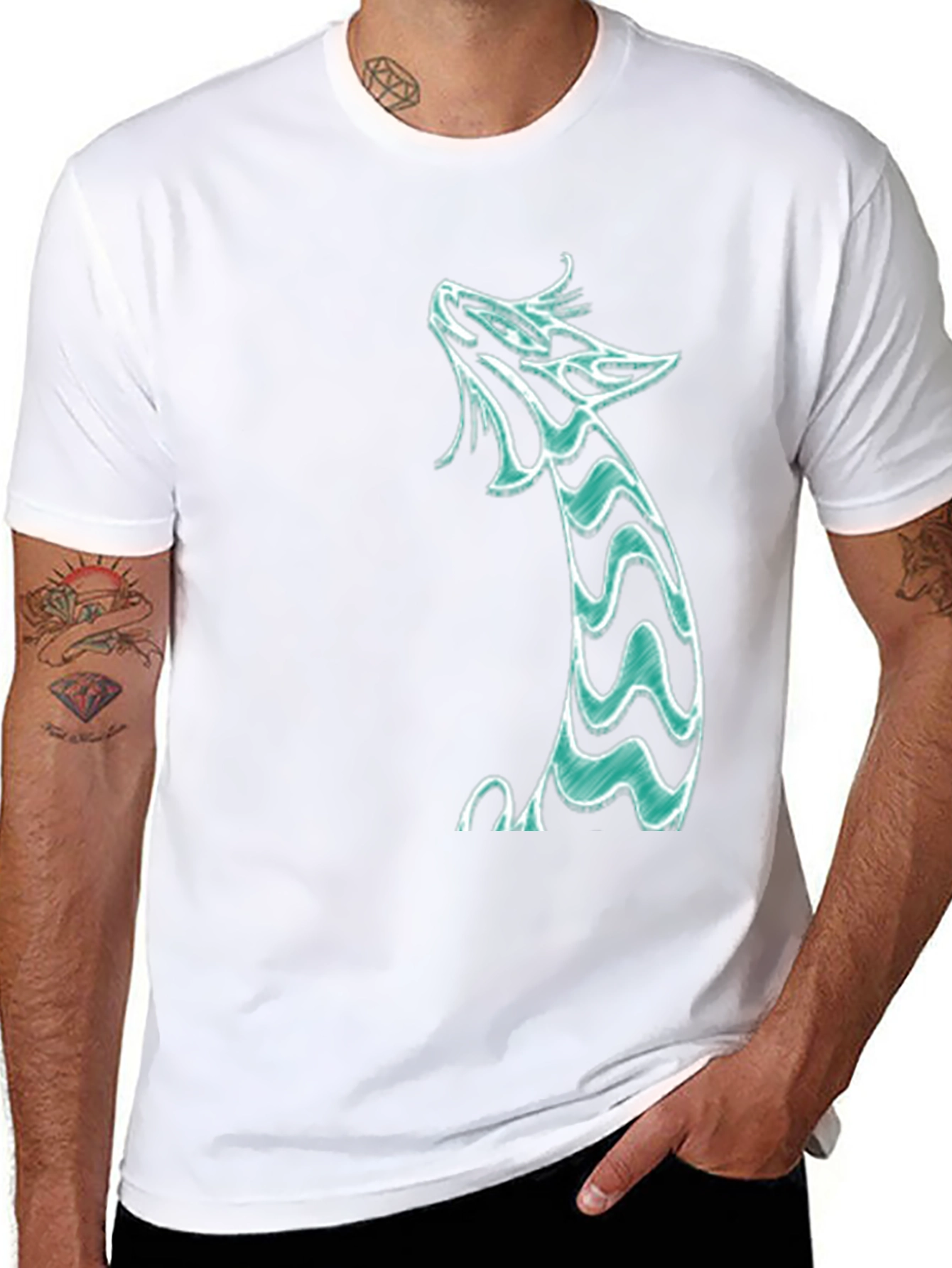 Dragon Graphic Tee - Black Cotton Shirt