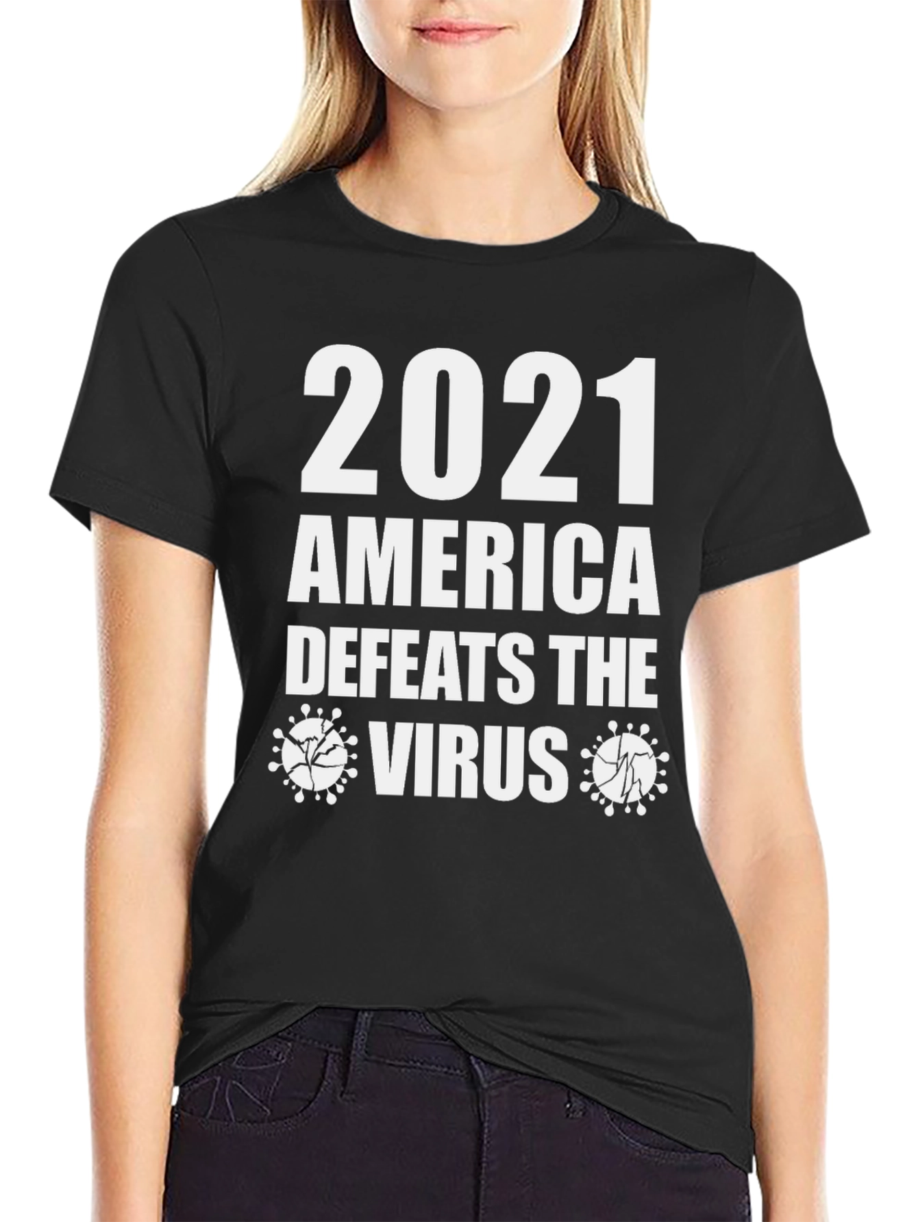 2021 America Defeats the Virus Graphic Tee