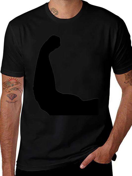 Black Arm Muscle Graphic Tee - Flex Your Style!